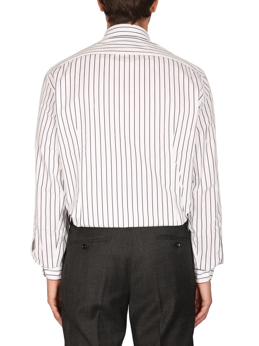 Shop Lardini Shirt With Striped Pattern In Multicolour