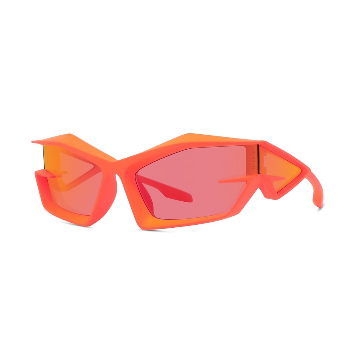 Shop Givenchy Gv40049u Giv-cut 43c Orange Matte Sunglasses In Arancione