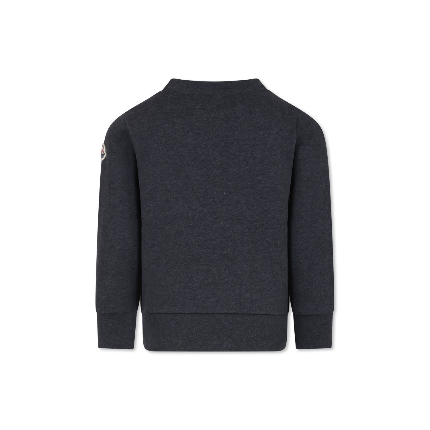 Shop Moncler Grey Sweatshirt For Kids With Logo In Grigio