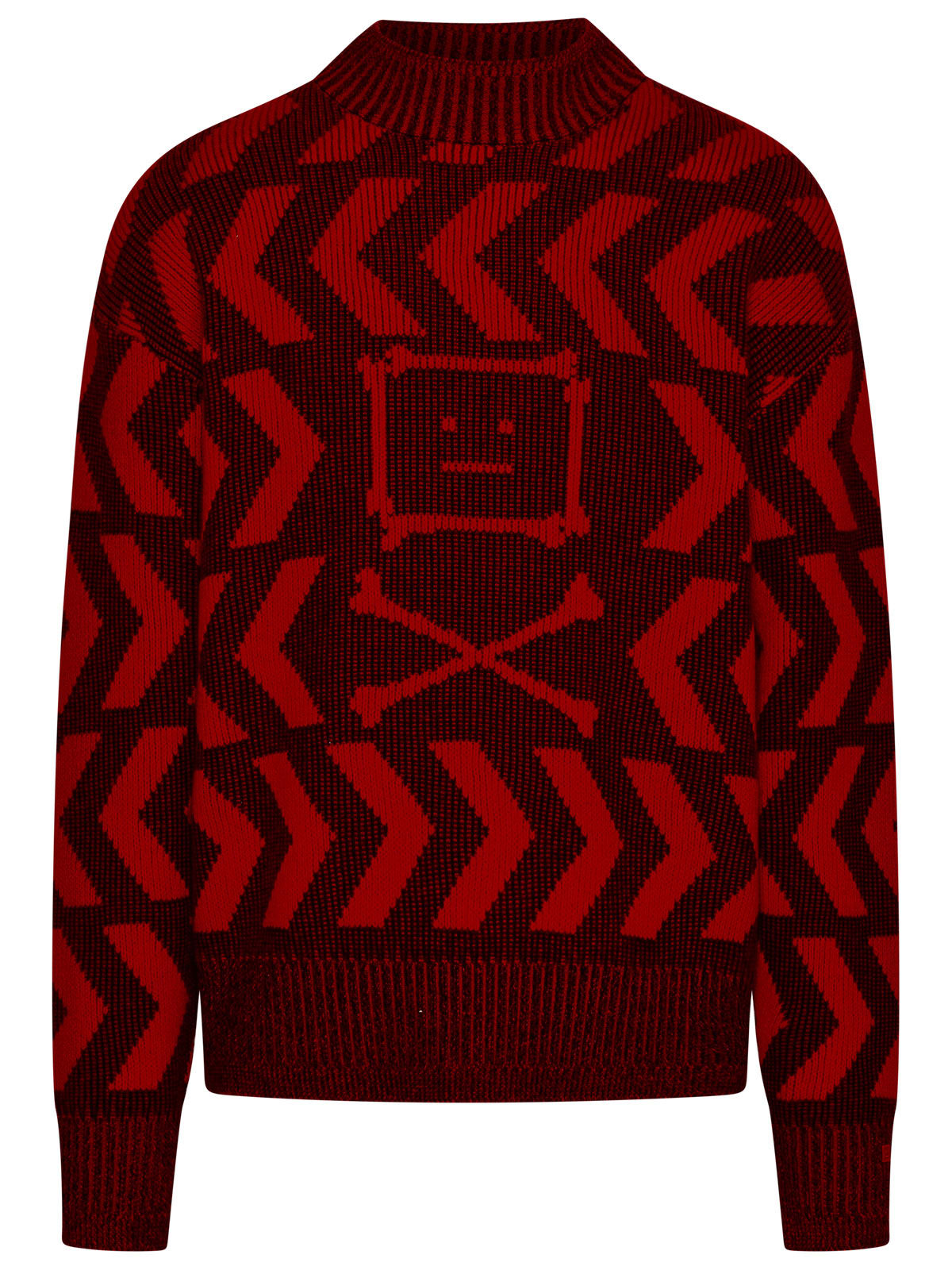 ACNE STUDIOS RED WOOL BLEND SWEATER