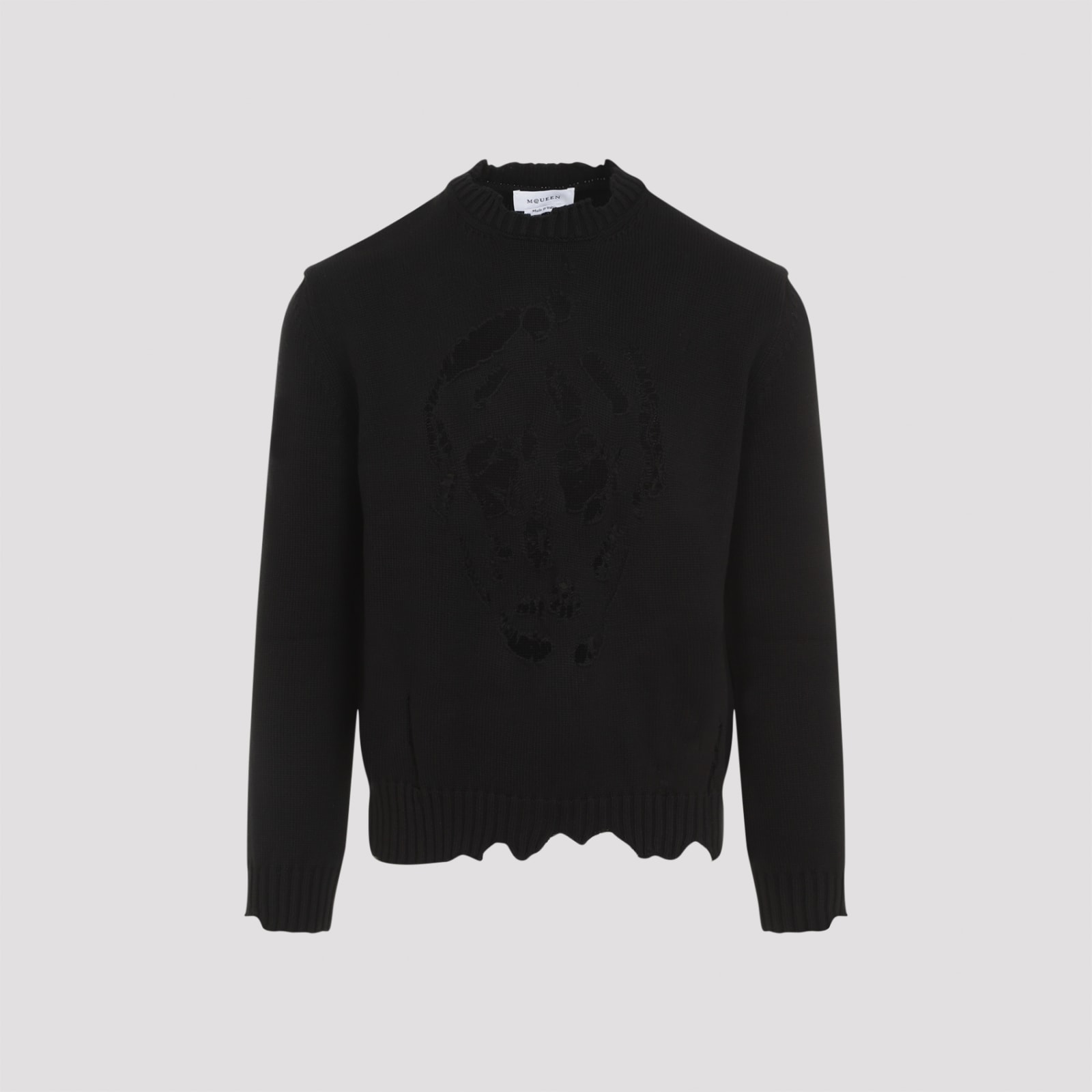 Alexander Mcqueen 'distressed Skull Print Pul In Black