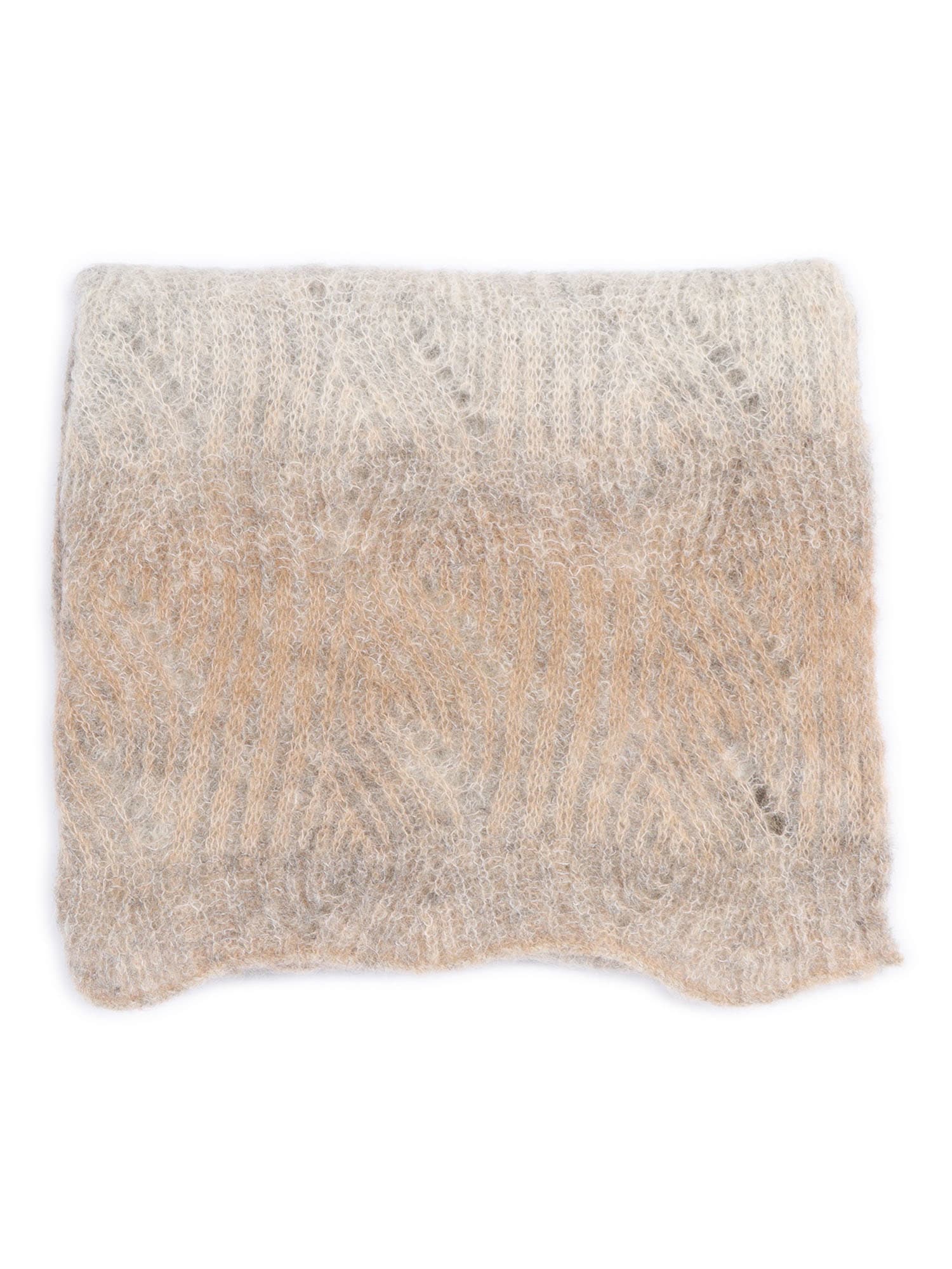 Kangra Cashmere Scarf With Faded Effect In Brown