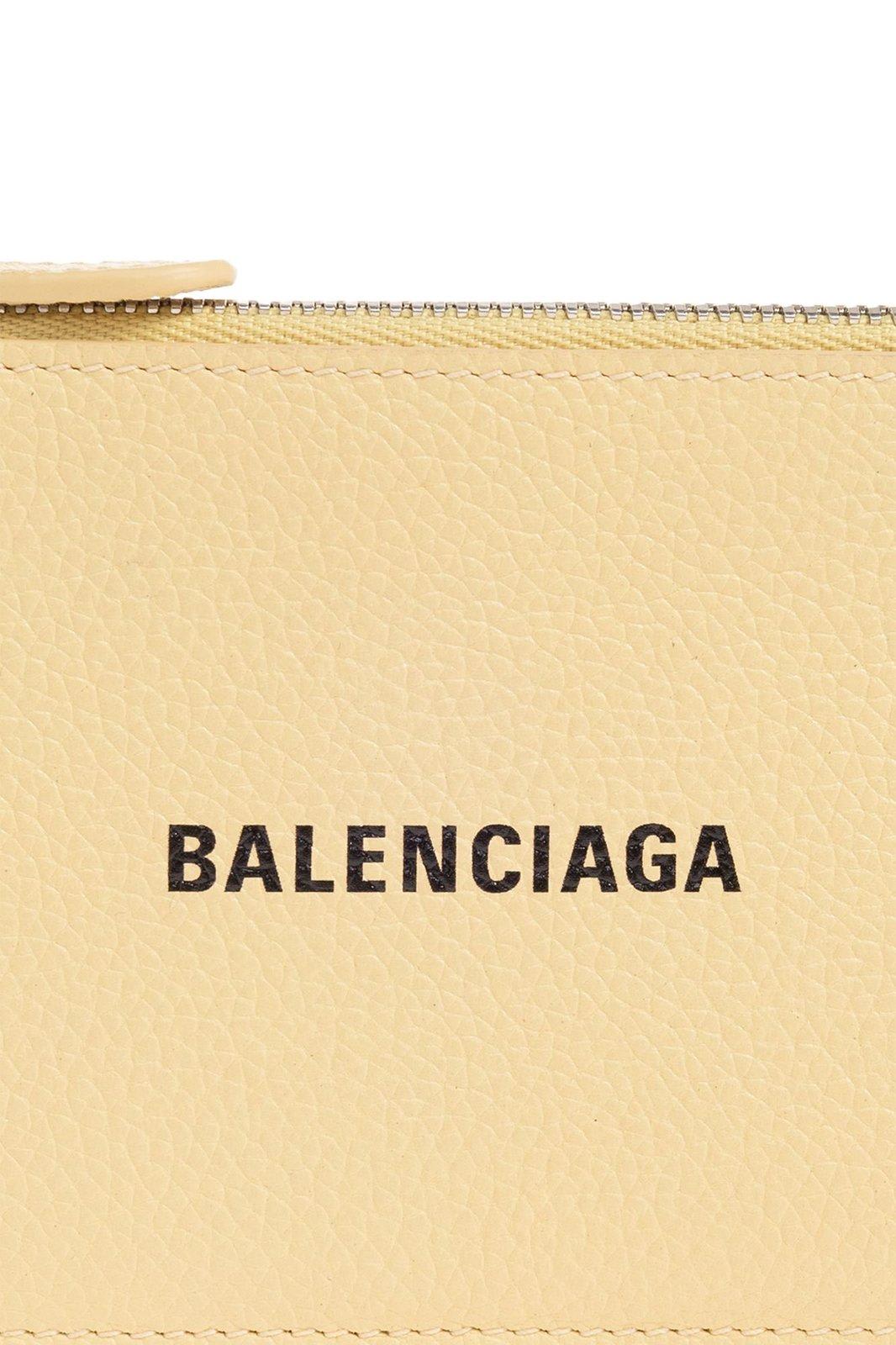 Shop Balenciaga Cash Large Long Coin Cardholder In Yellow