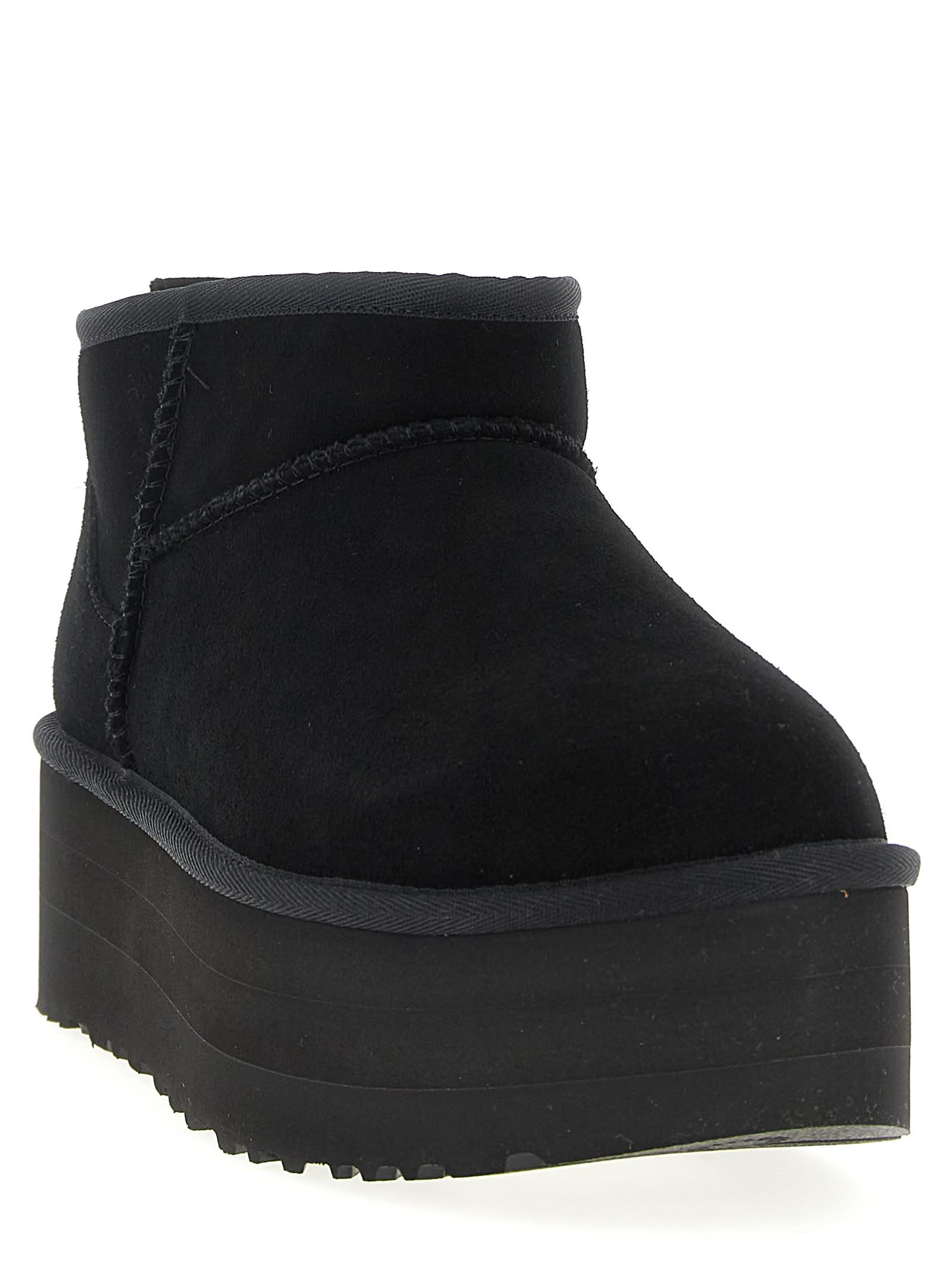 Ugg Classic Ultra Mini Platform Ankle Boots In Black