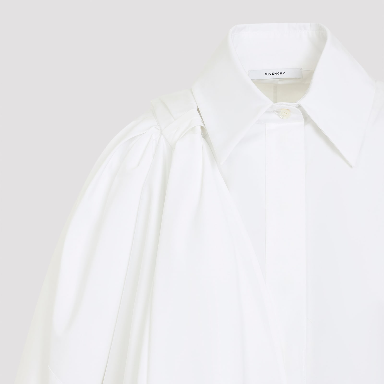Givenchy Shirt In Cotton Poplin With Bow Detail In White