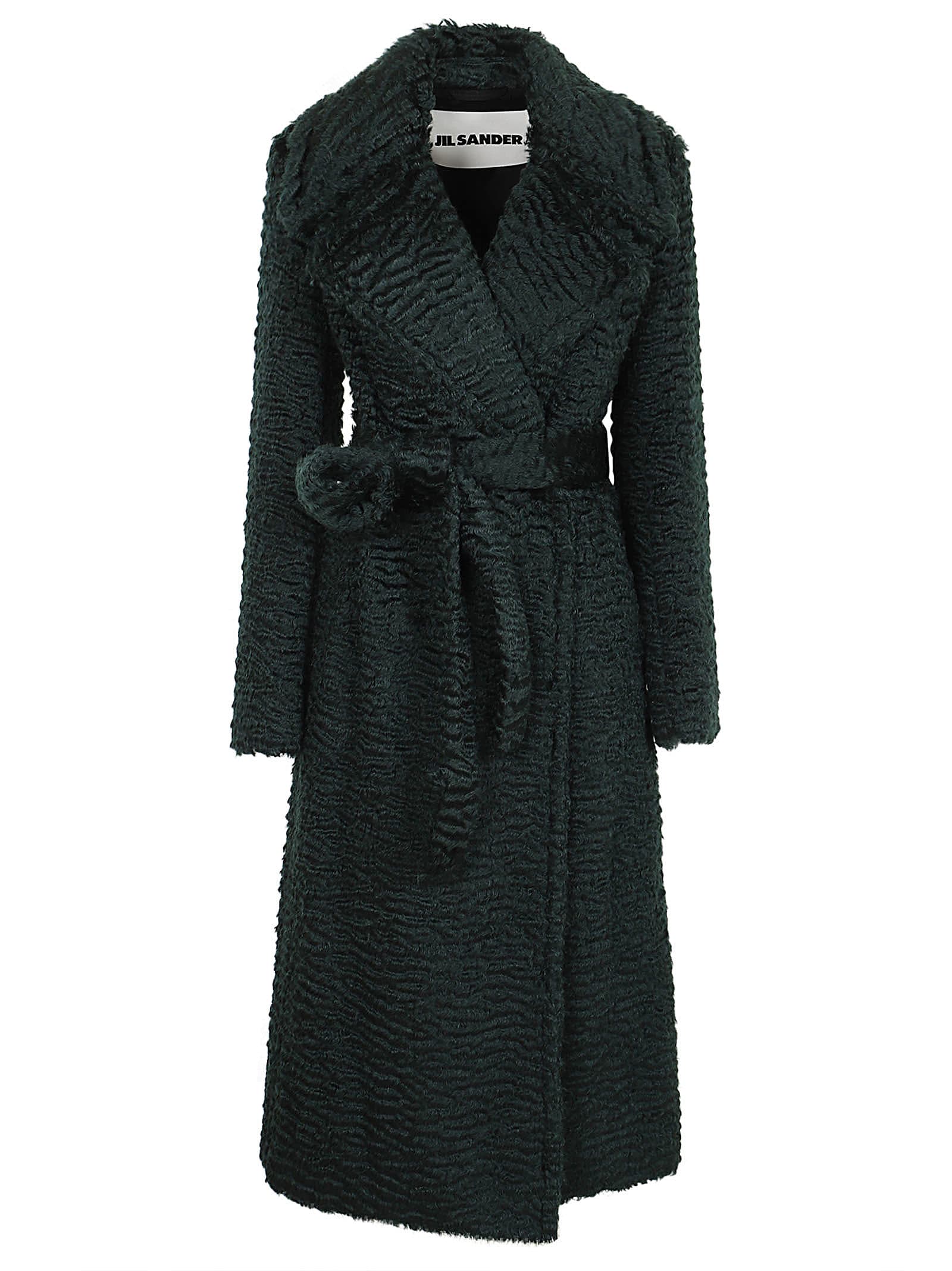 Shop Jil Sander Coat 48 In Dark Petrol