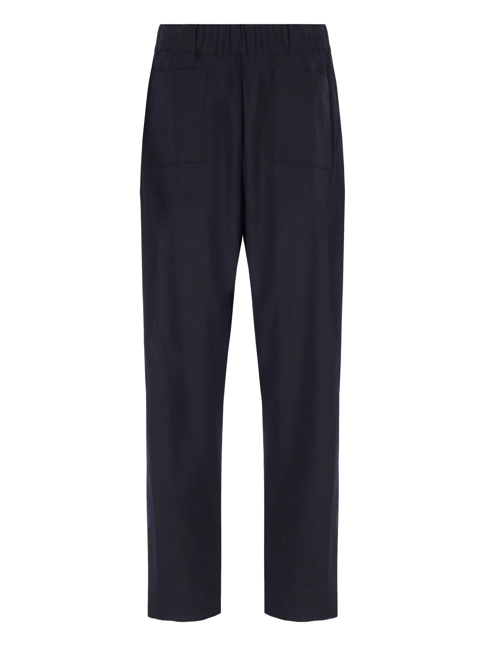Laneus Light Wool Blend Pants In Blu
