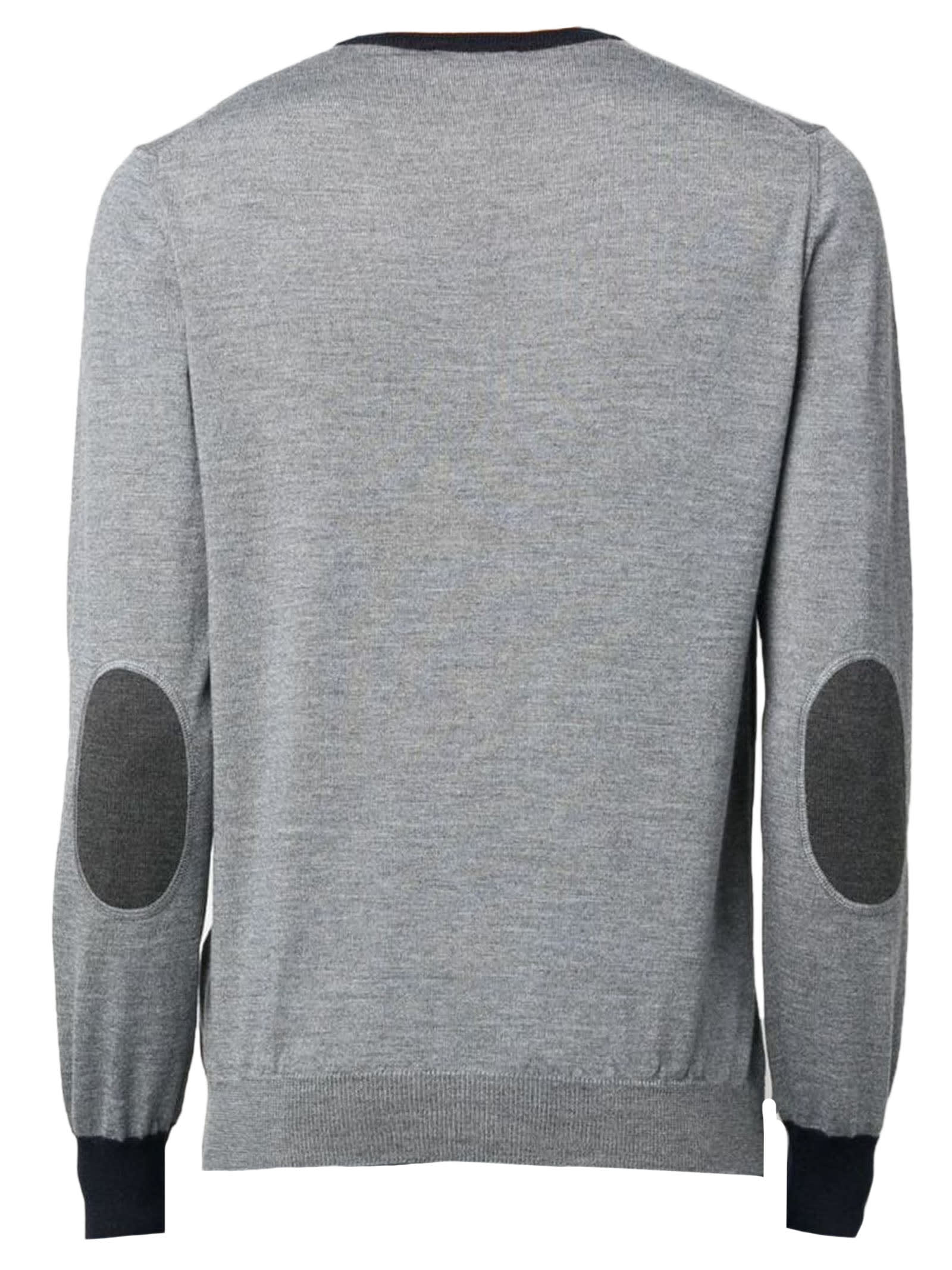 Shop Fay Grey Virgin Wool Jumper