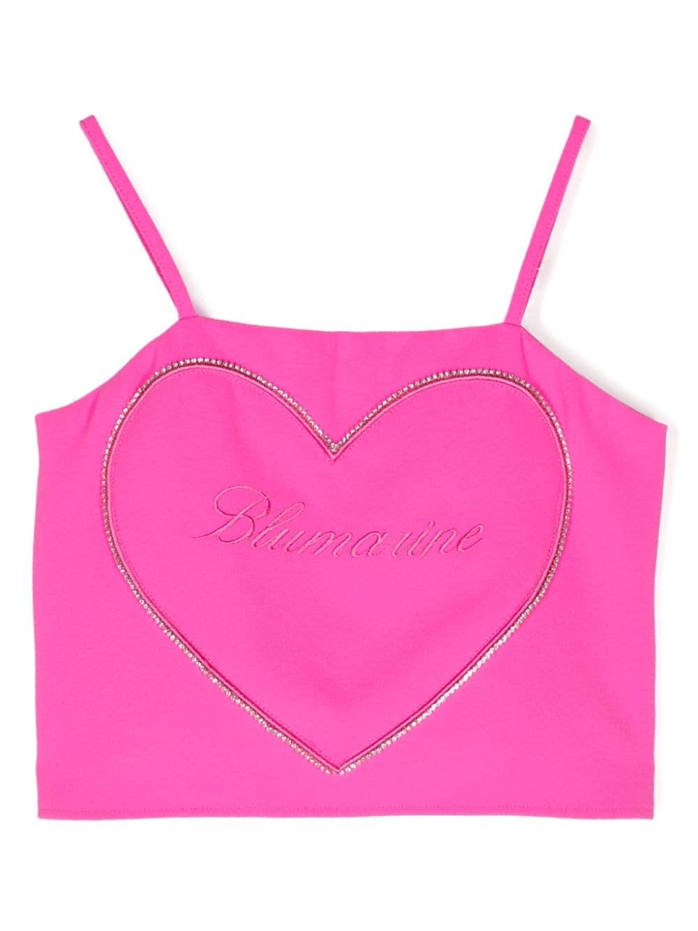 Shop Miss Blumarine Top Con Cuore In Pink