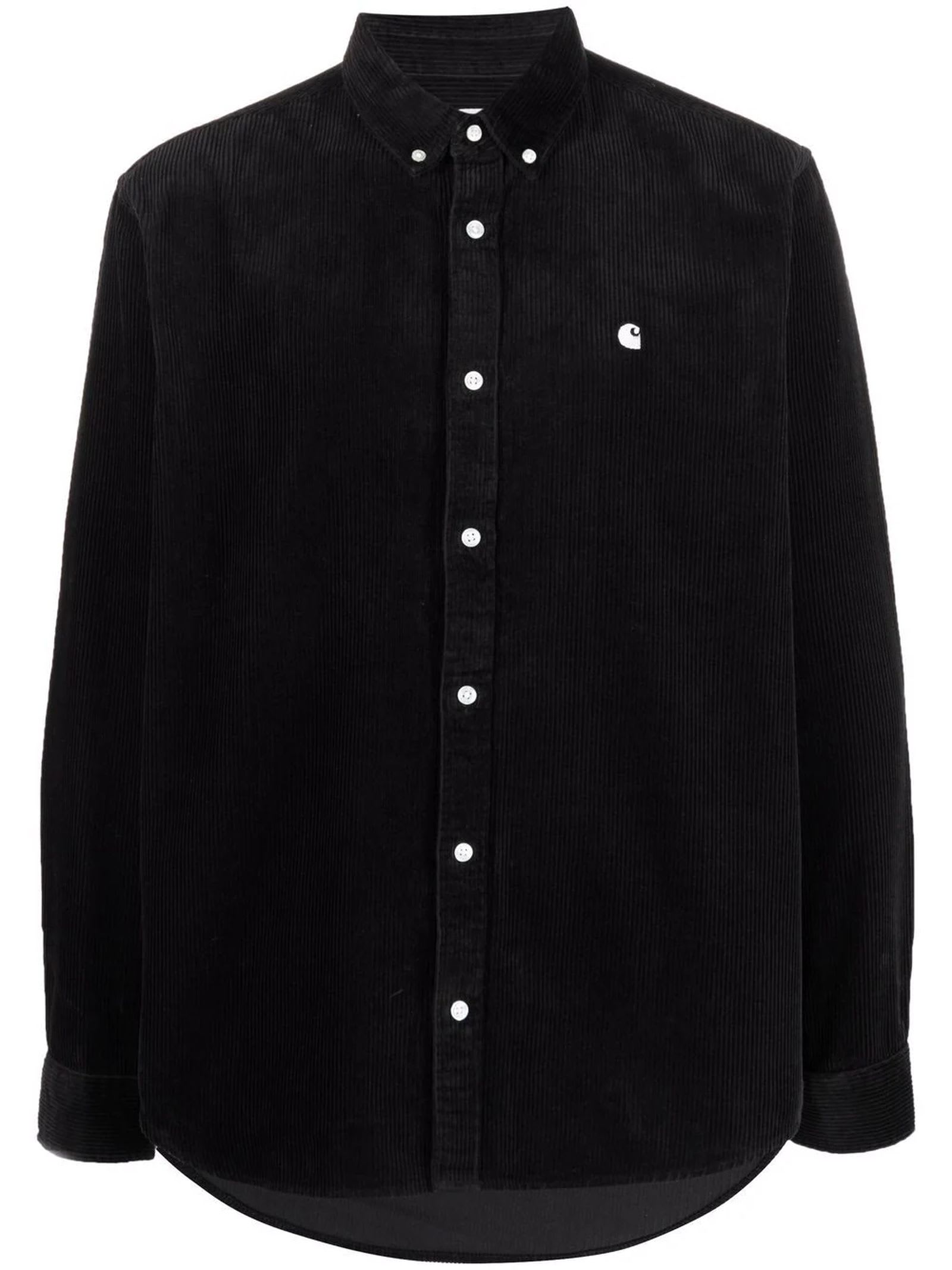 Carhartt 'l/s Madison Fine Cord' Shirt In Nero