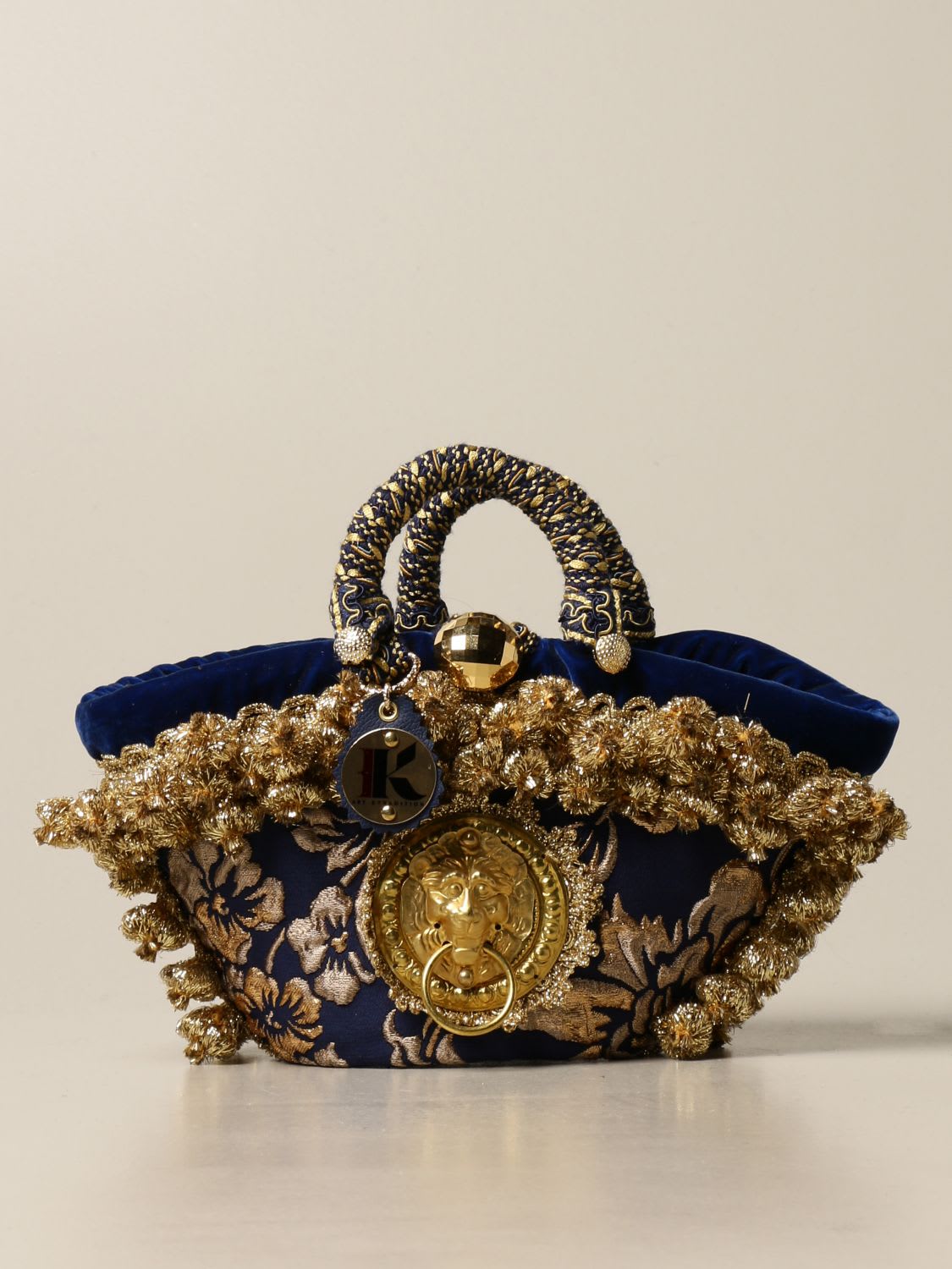 Sikuly Handbag Damask P. Sikuly Coffa Bag With Lurex Embroidery