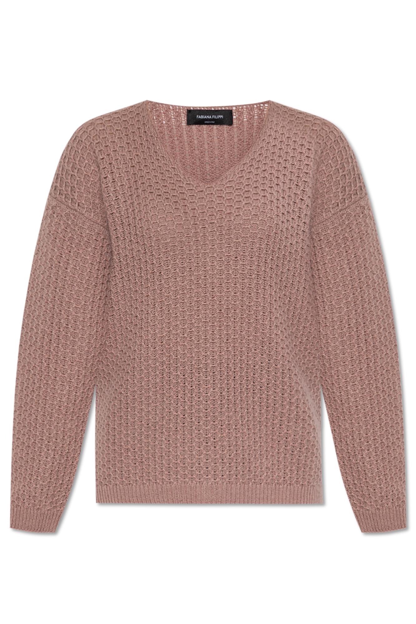 Fabiana Filippi V-neck Sweater In Pink