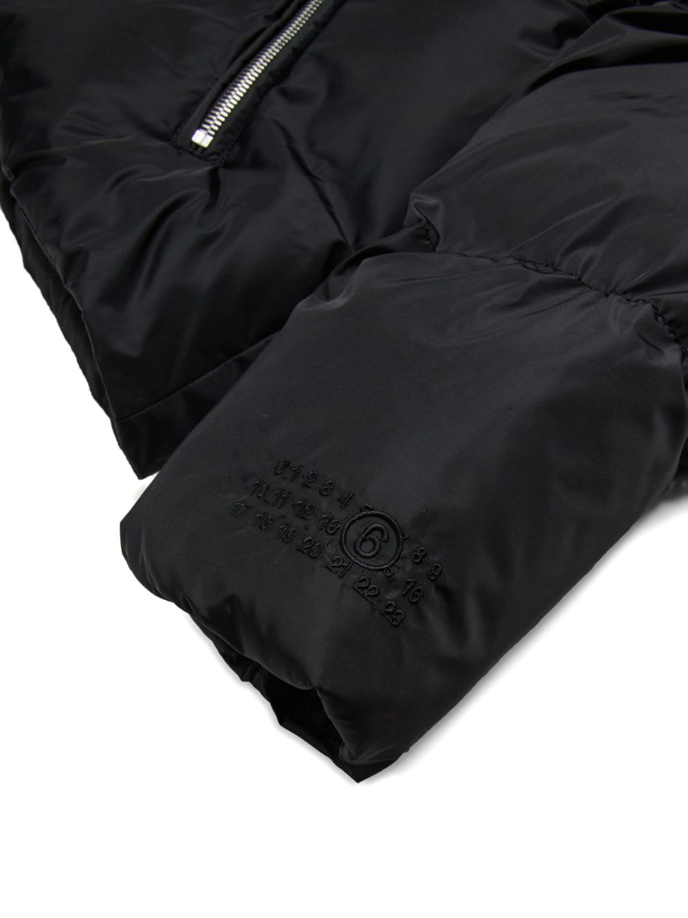 Mm6 Maison Margiela Kids Jacket With Numbers Print In Black