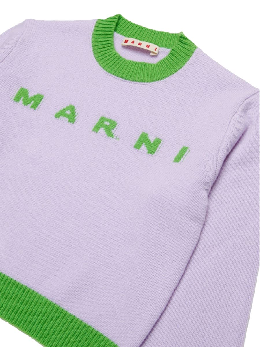 Marni Sweater Kids Color Lilac In Green