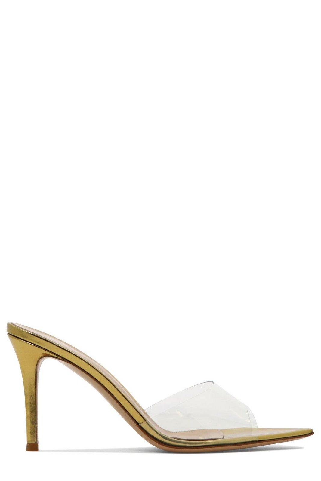 Shop Gianvito Rossi Elle Heeled Sandals In Oro