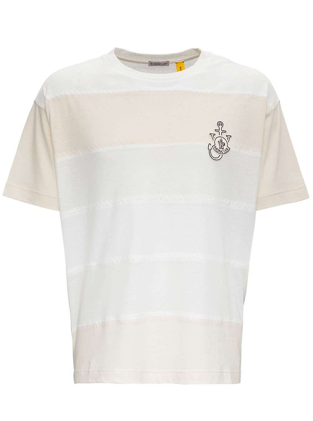 Moncler Short Sleeves T-shirt In Bianco