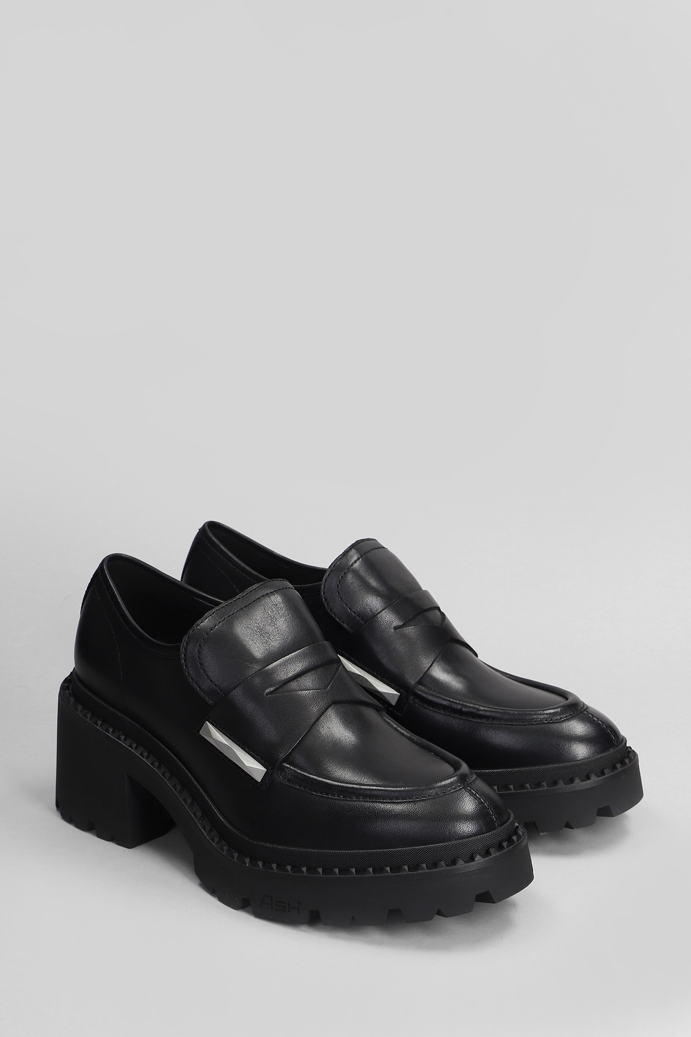 Shop Ash Norton Loafers In Black Leather