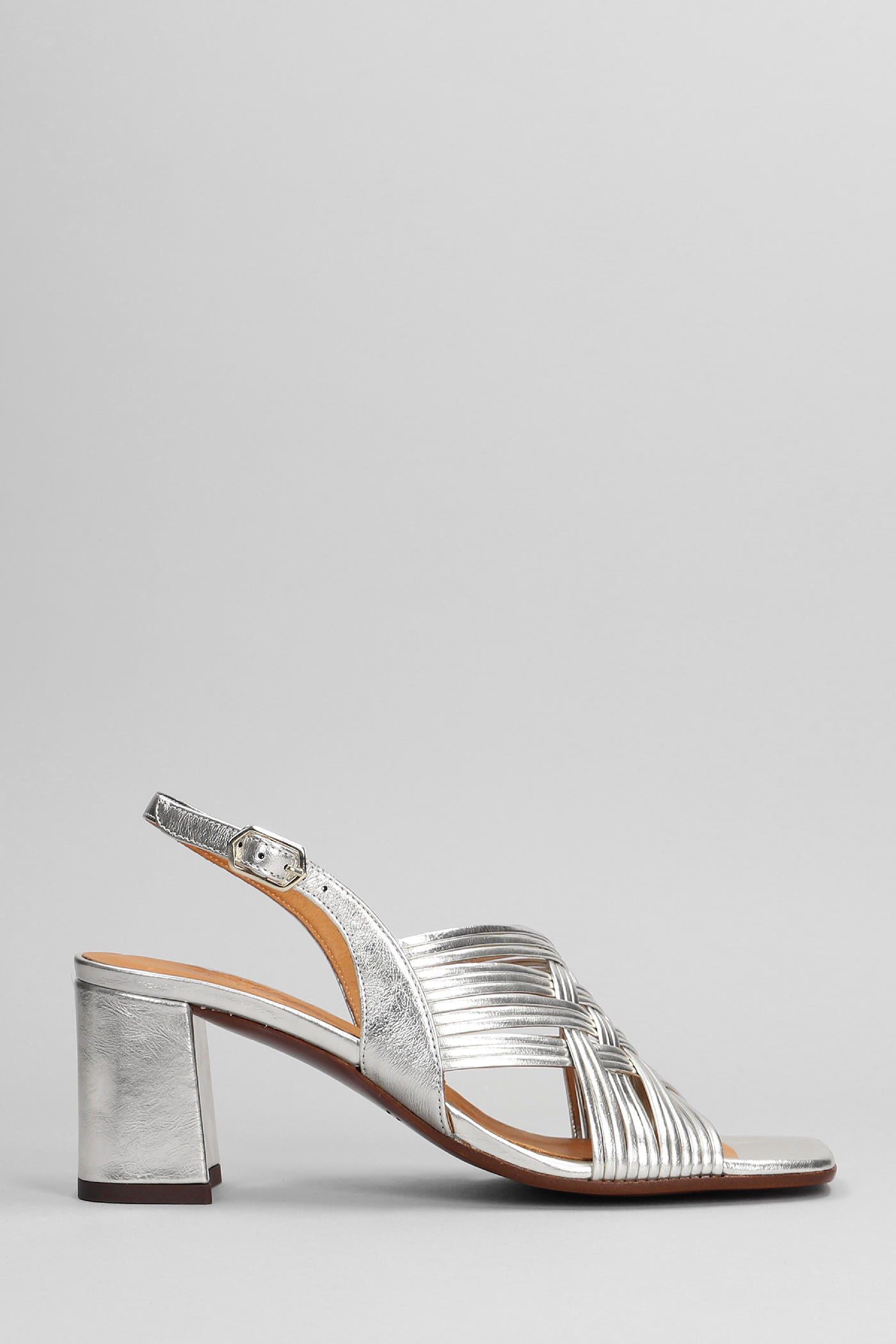 Chie Mihara Lubeya Sandals In Silver Leather