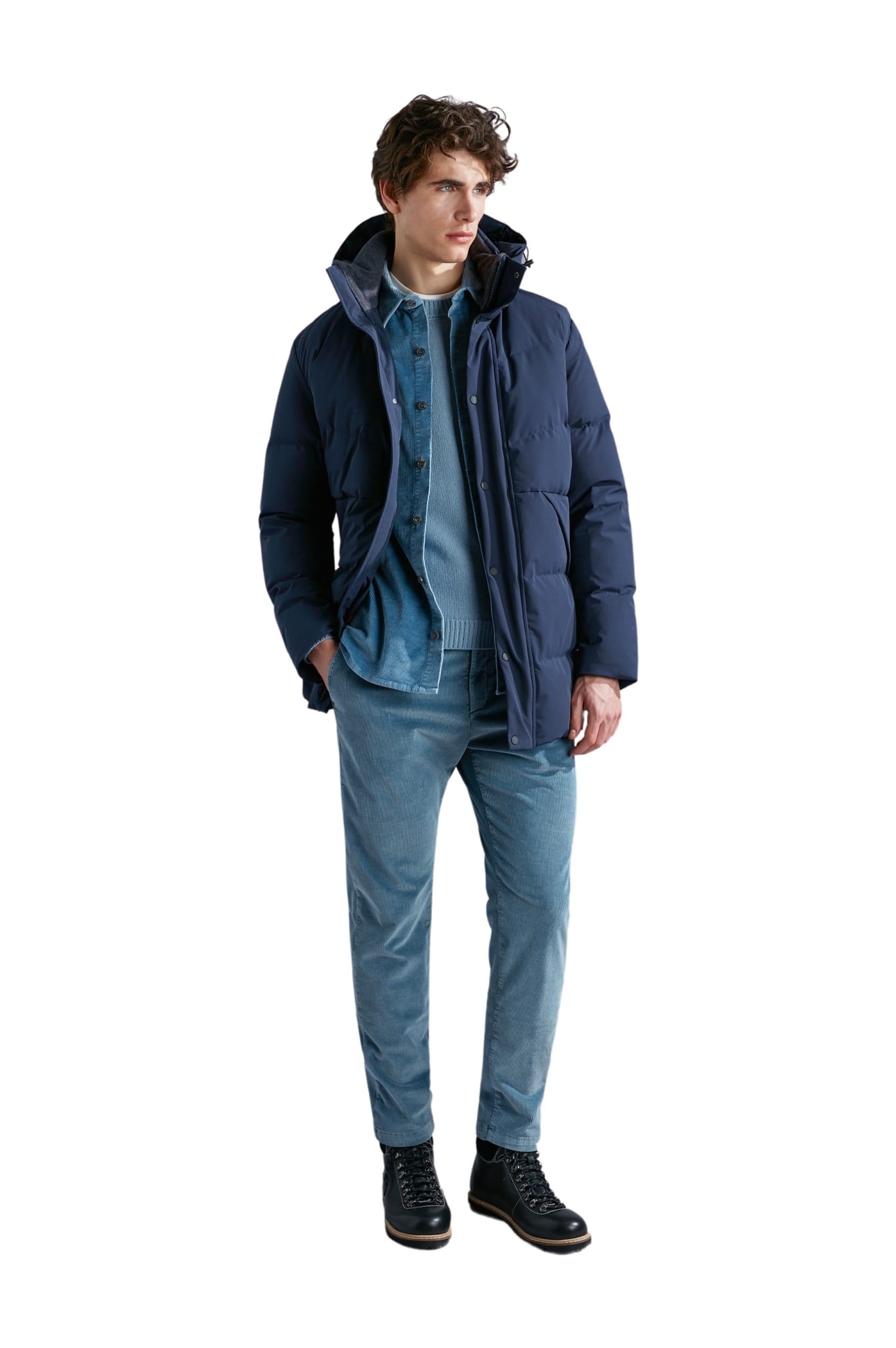 Shop Paul&amp;shark Typhoon Down Parka In Blue