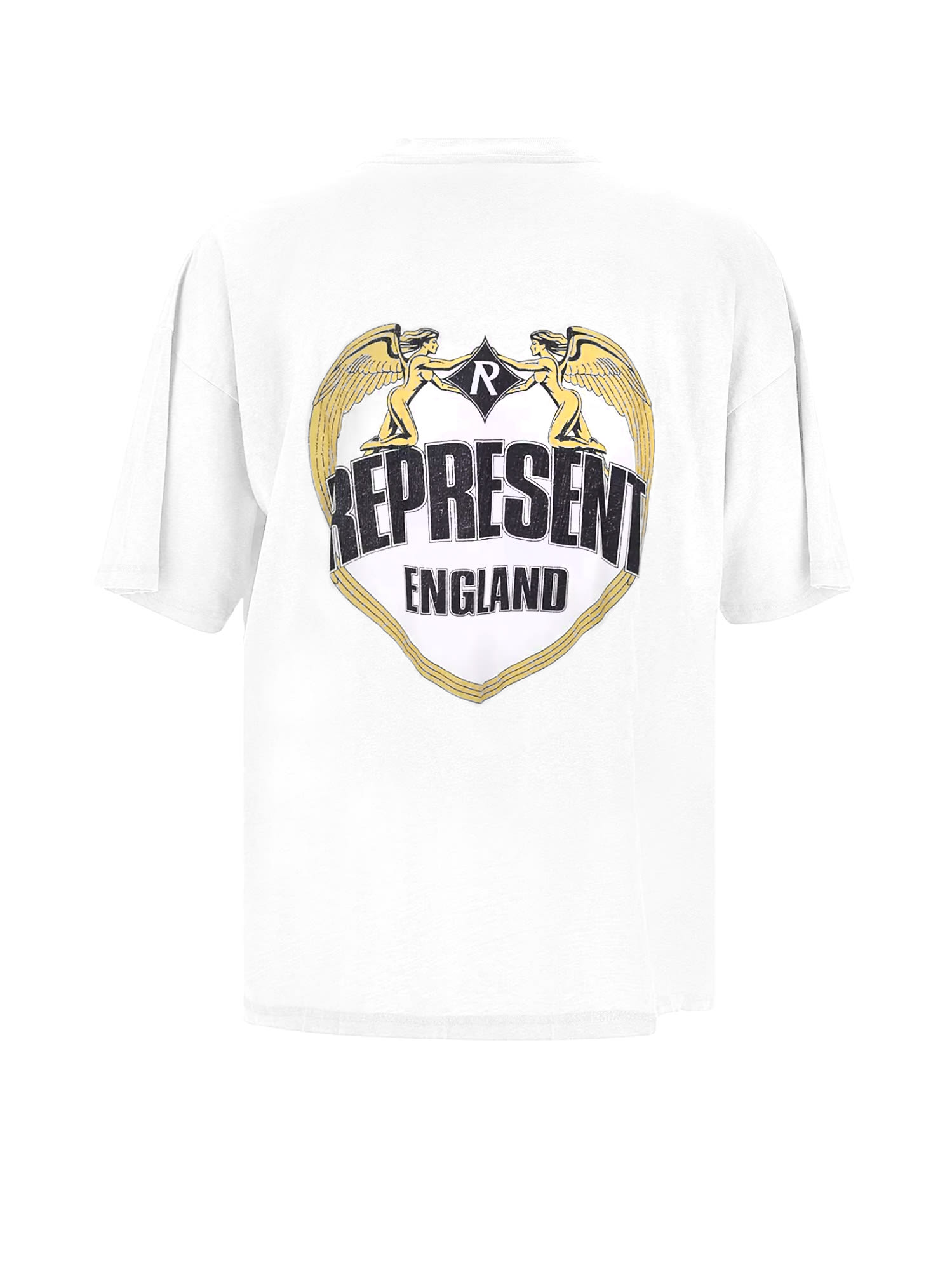 Represent Cotton T-shirt With Distressed Effect In Neutral
