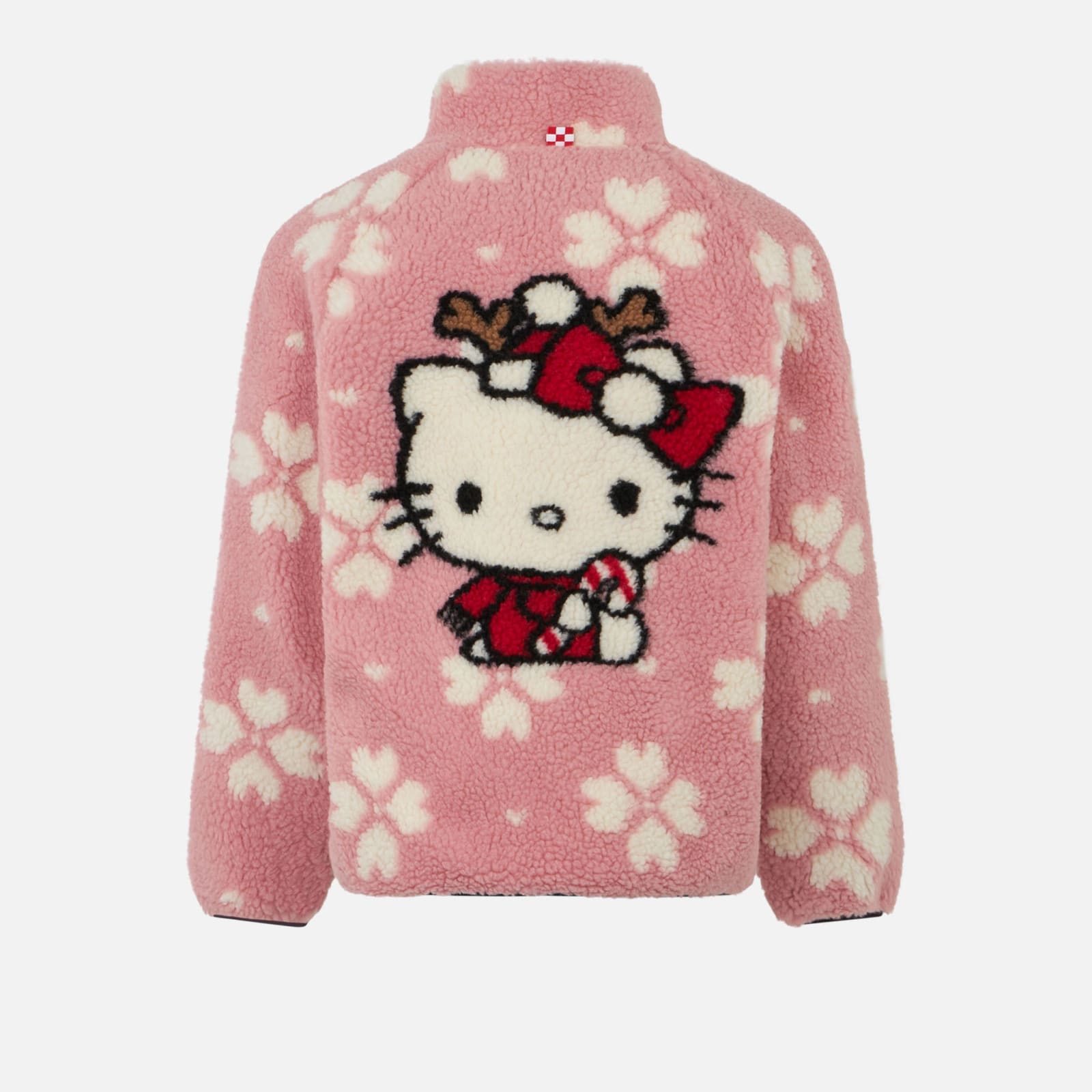 Mc2 Saint Barth Girl Sherpa Jacket With Hello Kitty Print Hello Kitty Special Edition In Pink