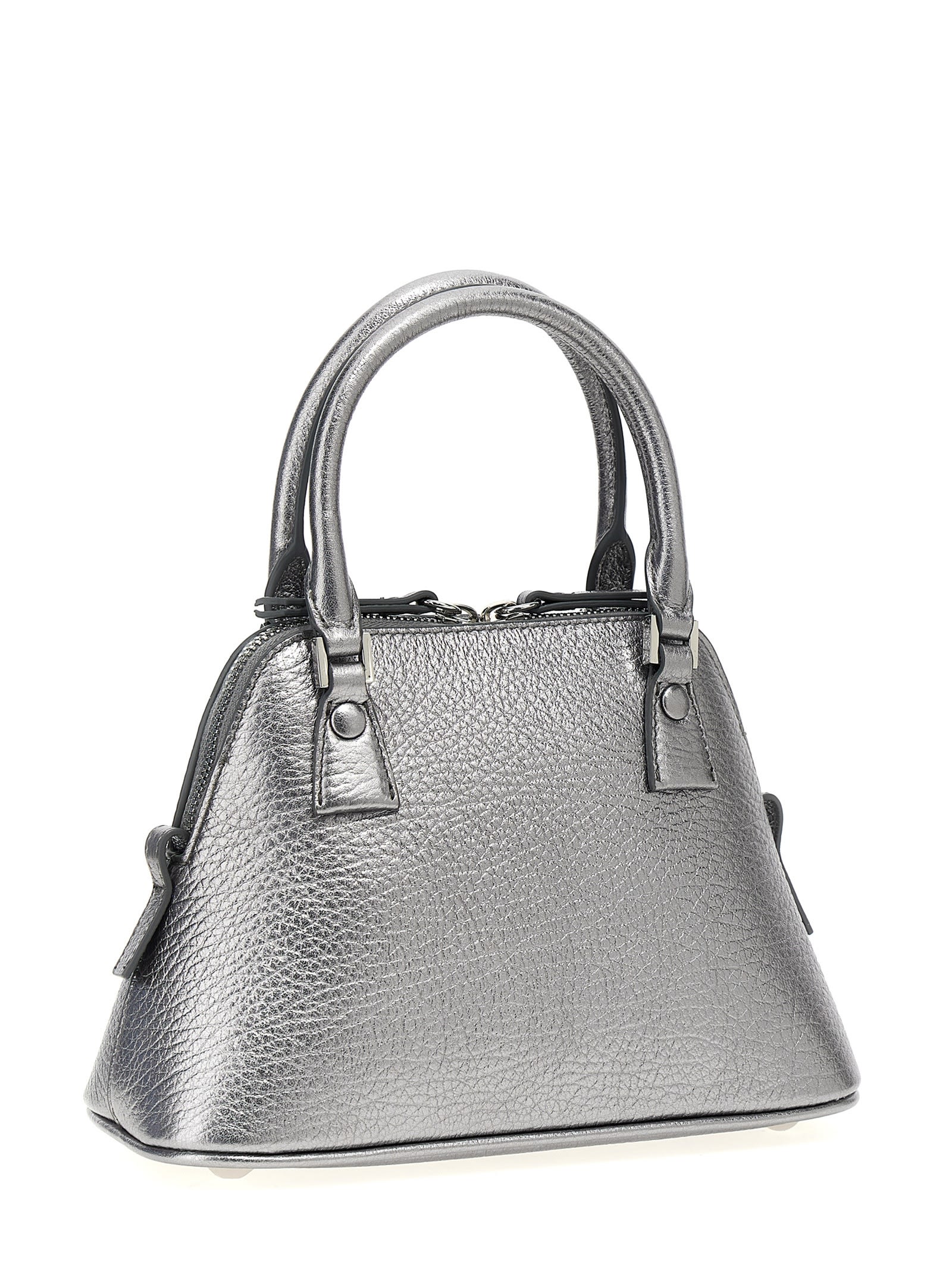 Shop Maison Margiela 5ac Classique Micro Handbag In Argento