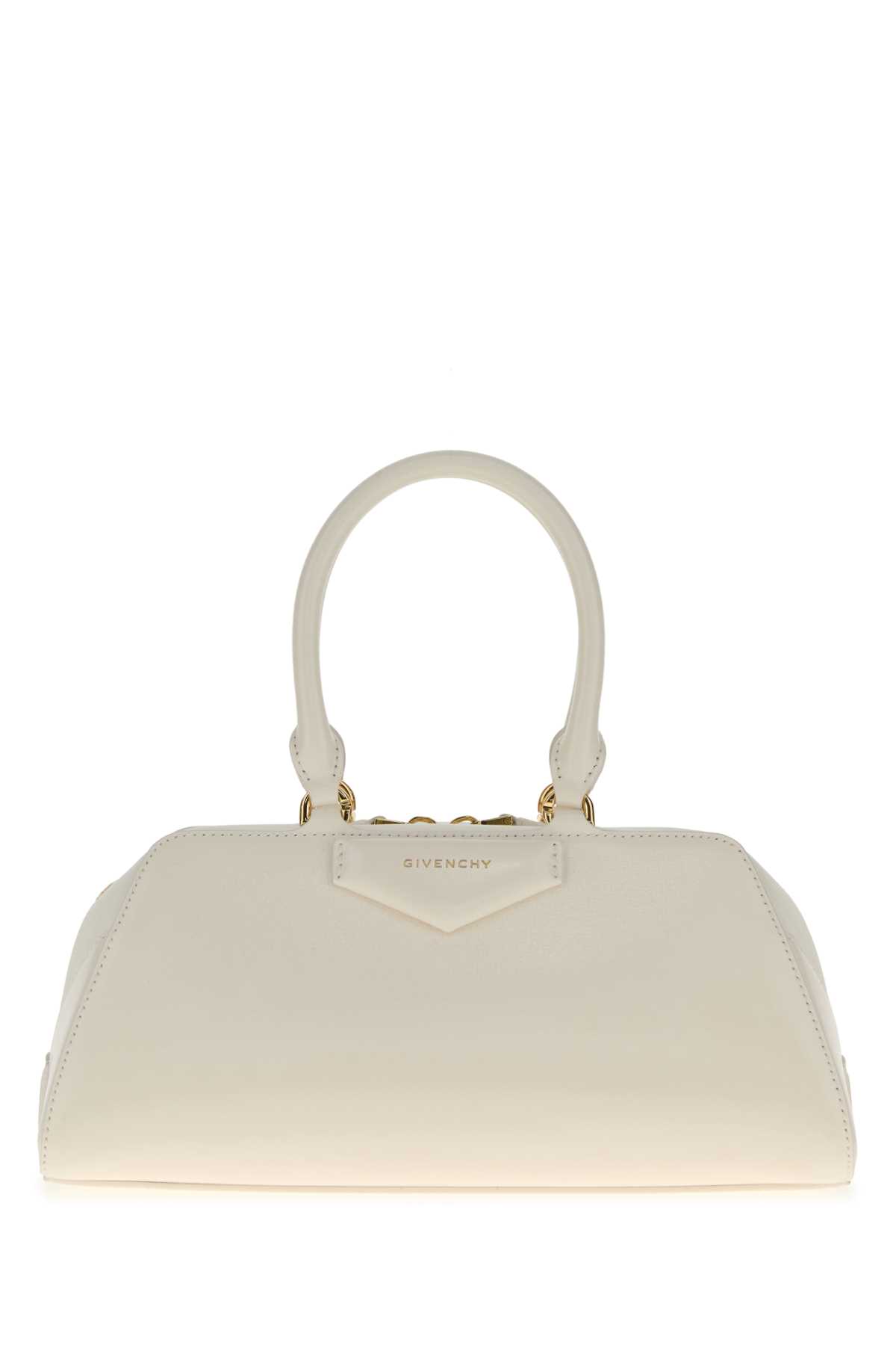 Givenchy White Leather Small Antigona Handbag In White