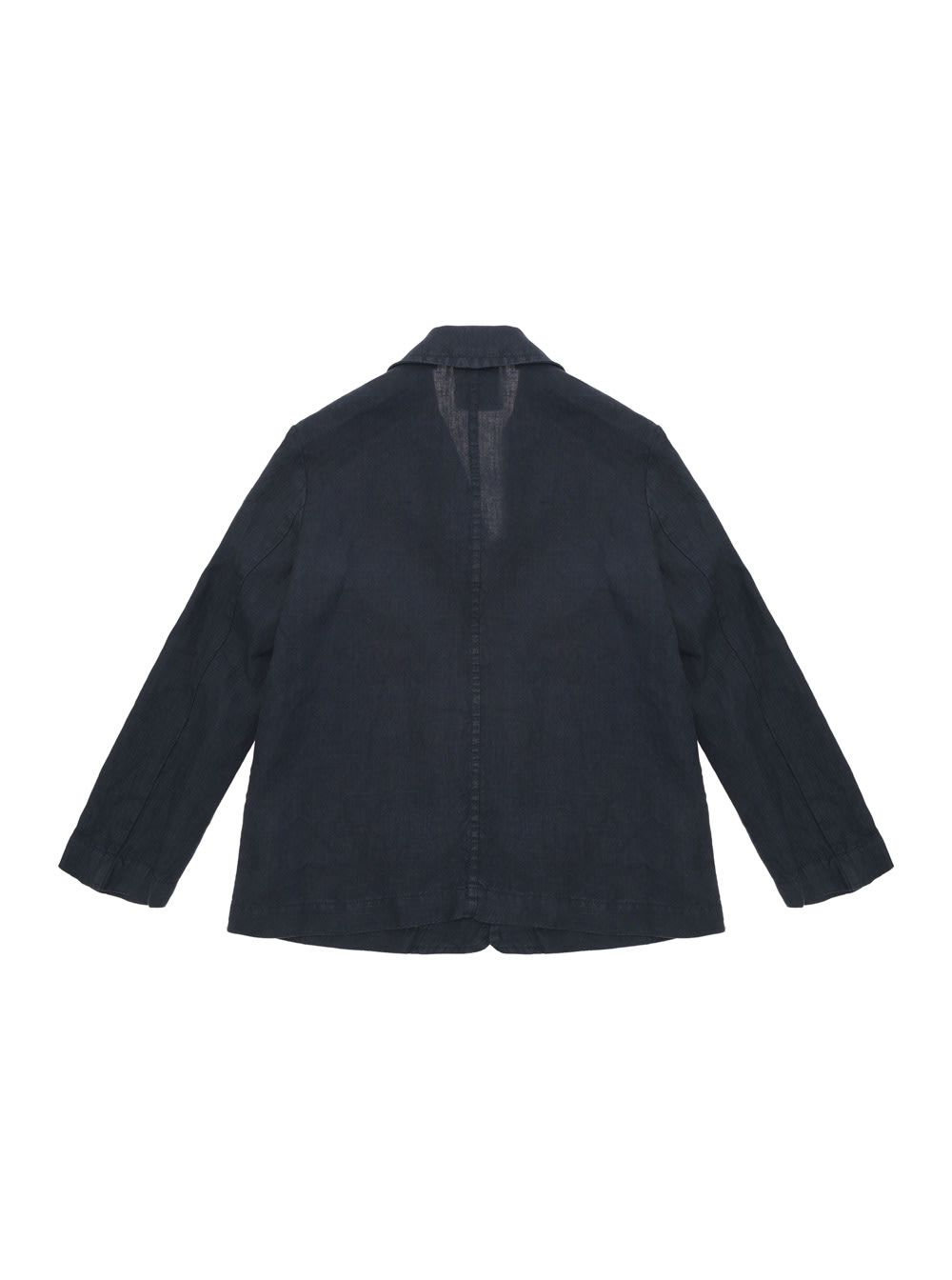 Shop Aspesi Blue Single-breasted Jacket With Patch Pockets In Linen Boy