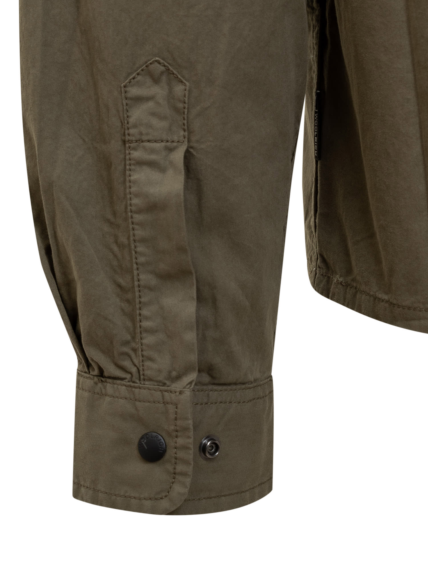 Shop Woolrich Gabardine Jacket In Lake Olive