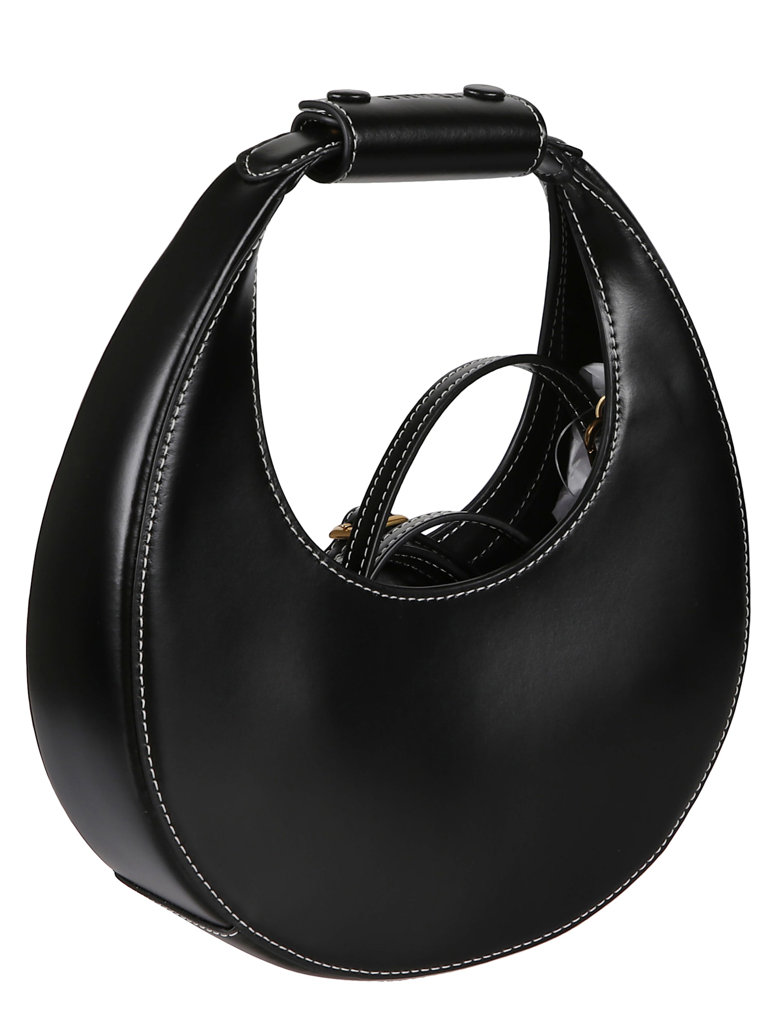 Staud Hand Bag In Leather In Black