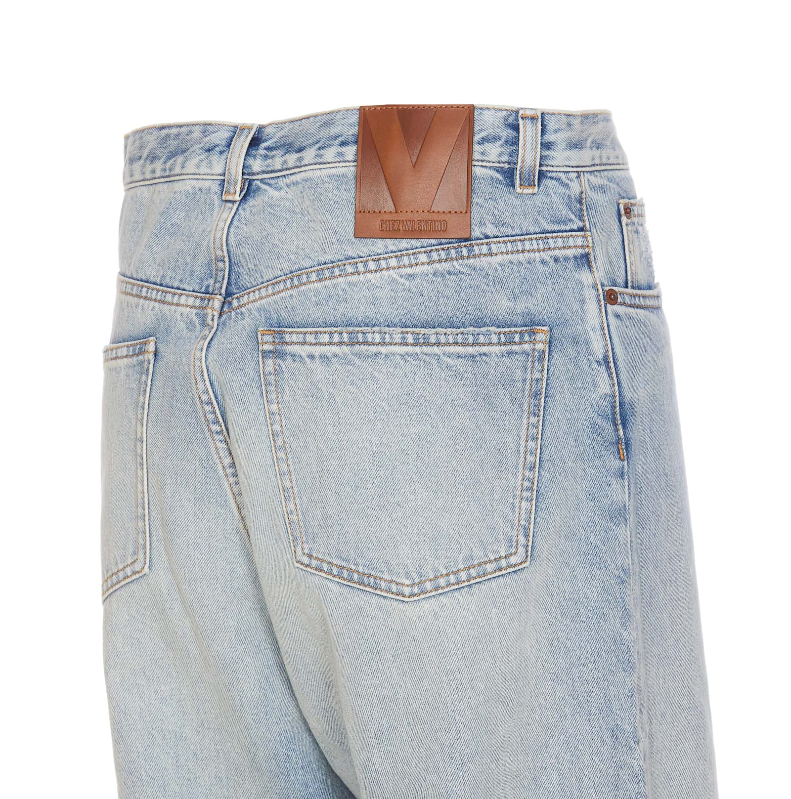 Valentino Wide-leg Jeans In Blue