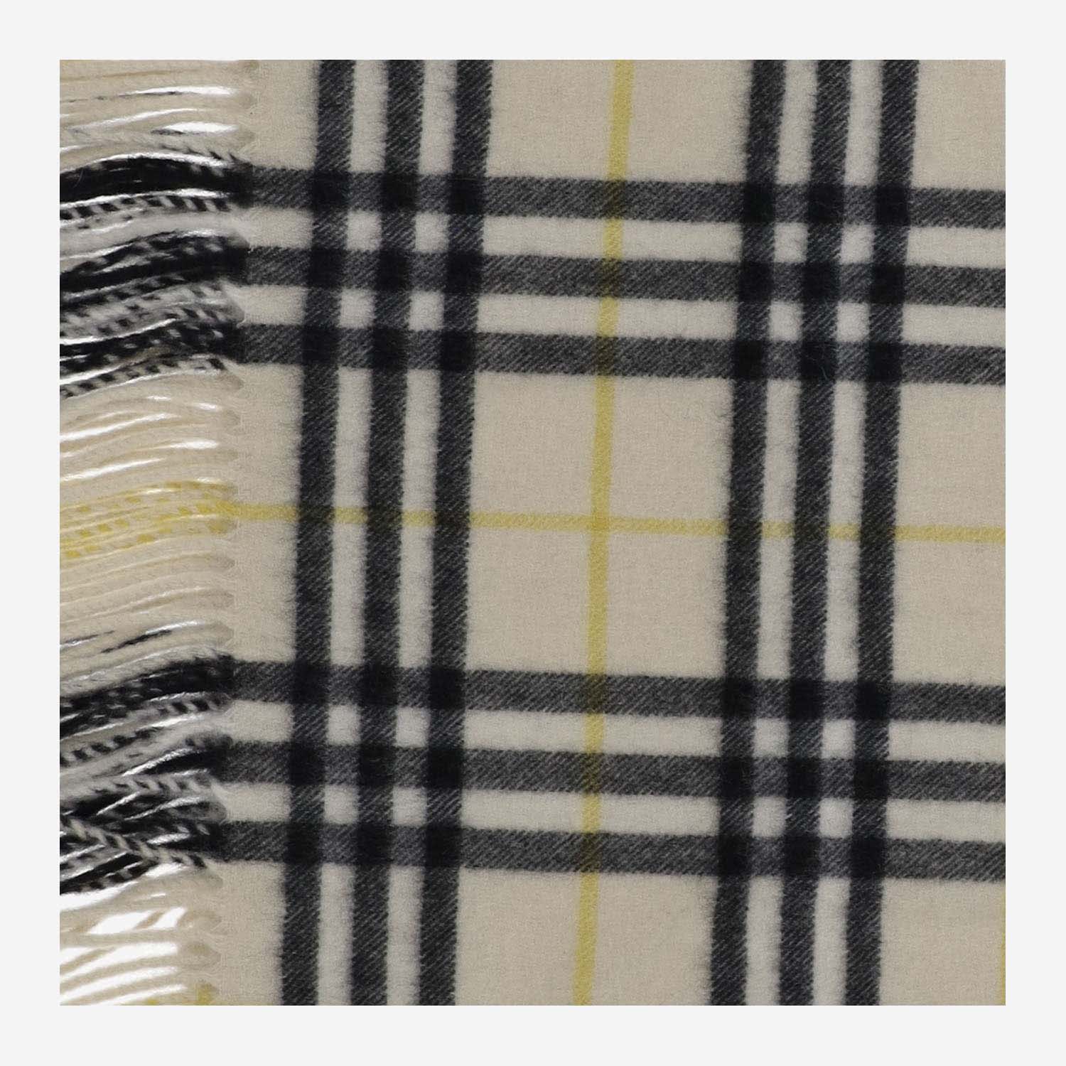 Shop Burberry Embroidered Cashmere Scarf In Candle