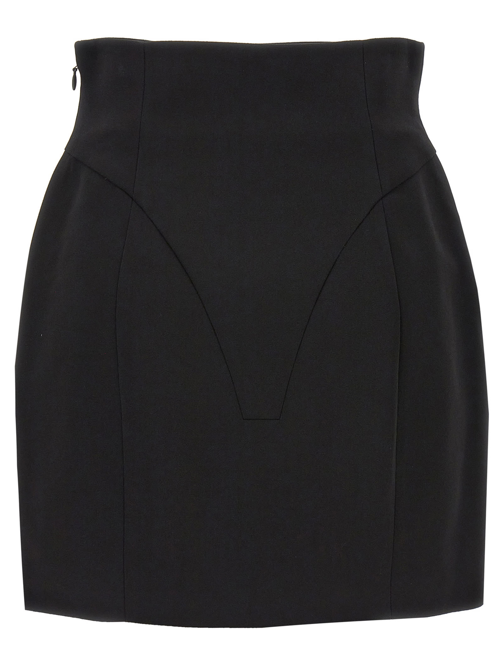 Shop Balmain High Waist Miniskirt In Black