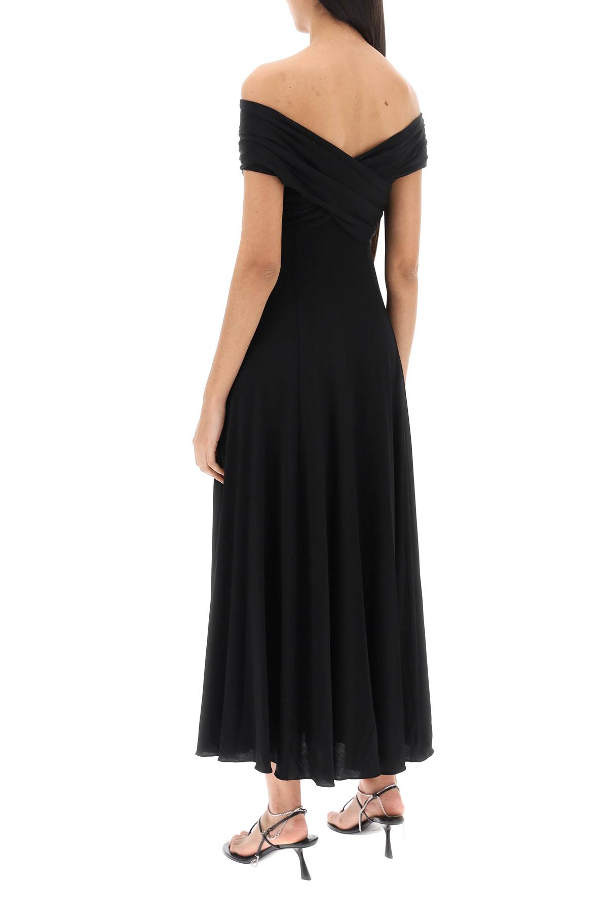 Shop Khaite Bruna Jersey Maxi Dress In Black (black)