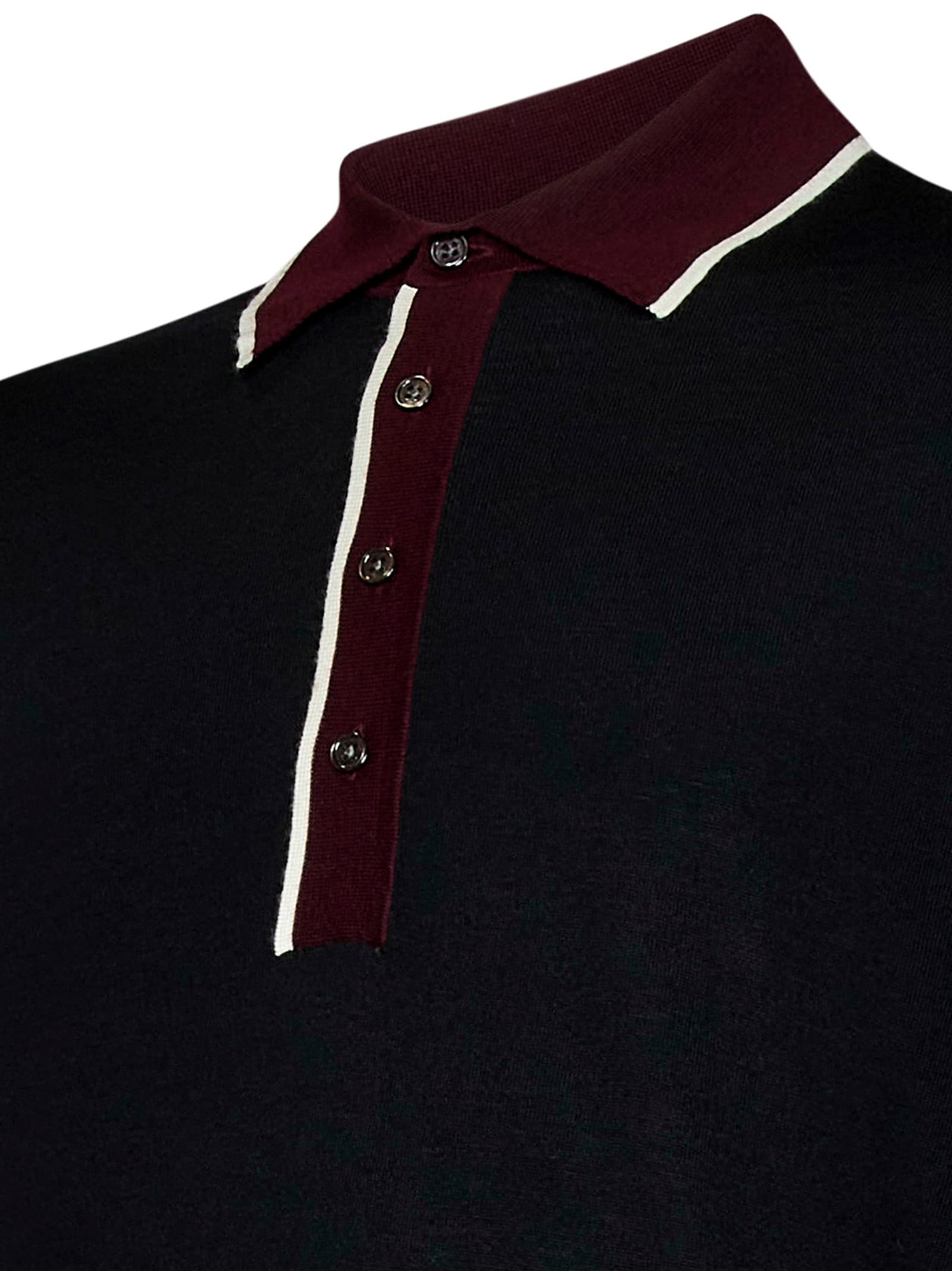 Shop Low Brand Polo Shirt In Black