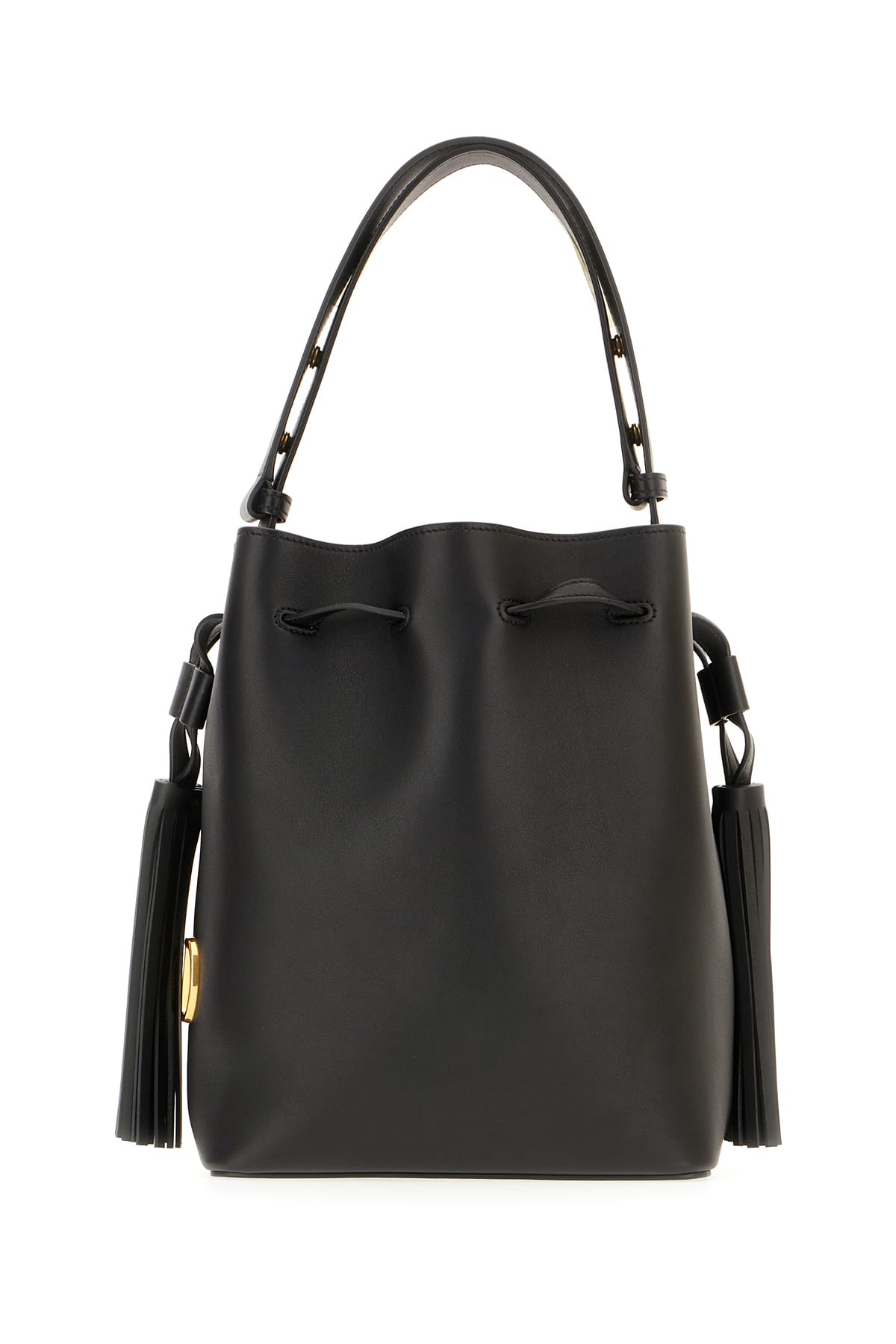 Black Leather Bucket Bag - Valentino Garavani - Modalova