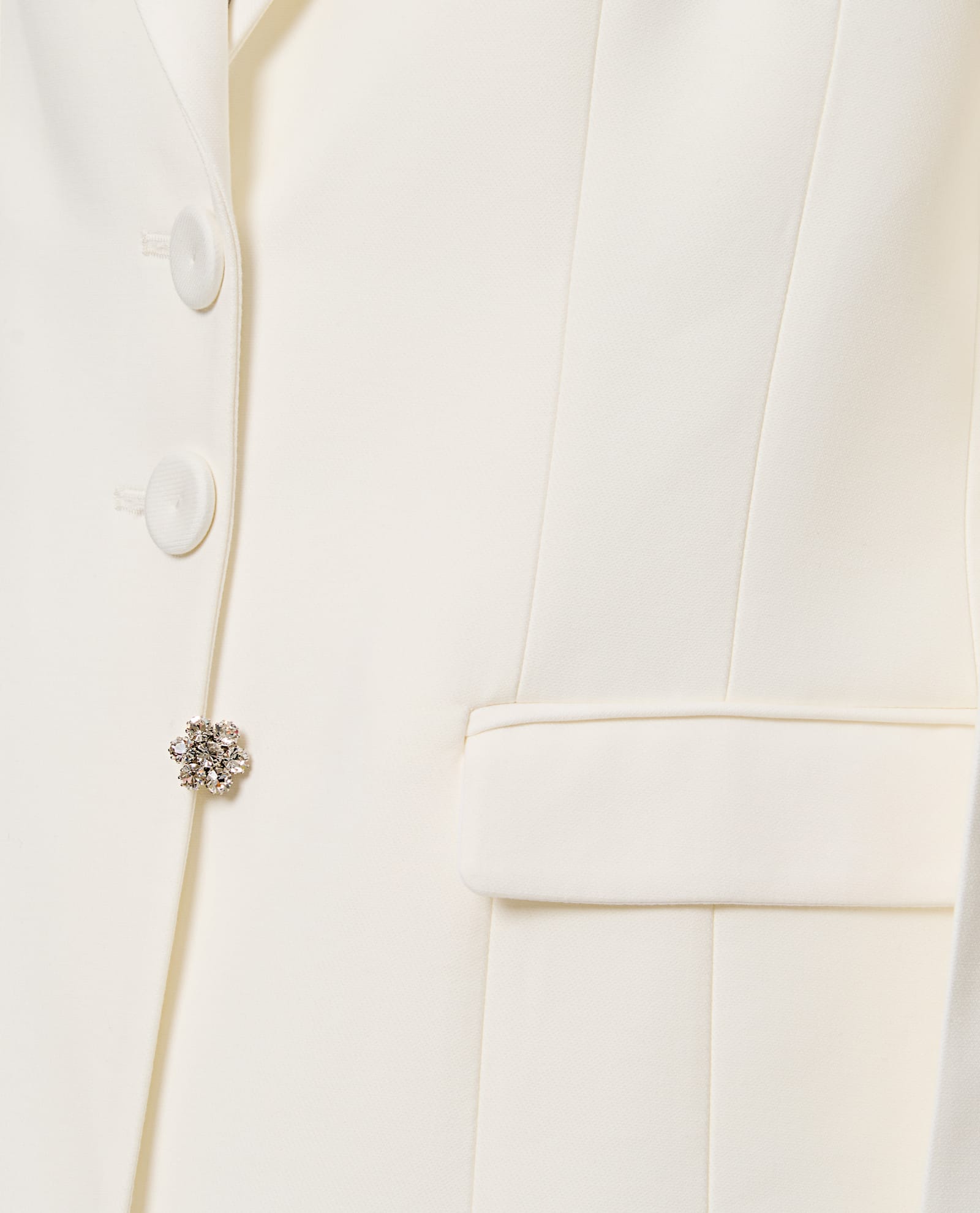 Wales Bonner Classic Fitted Jacket With Cut-outs In White