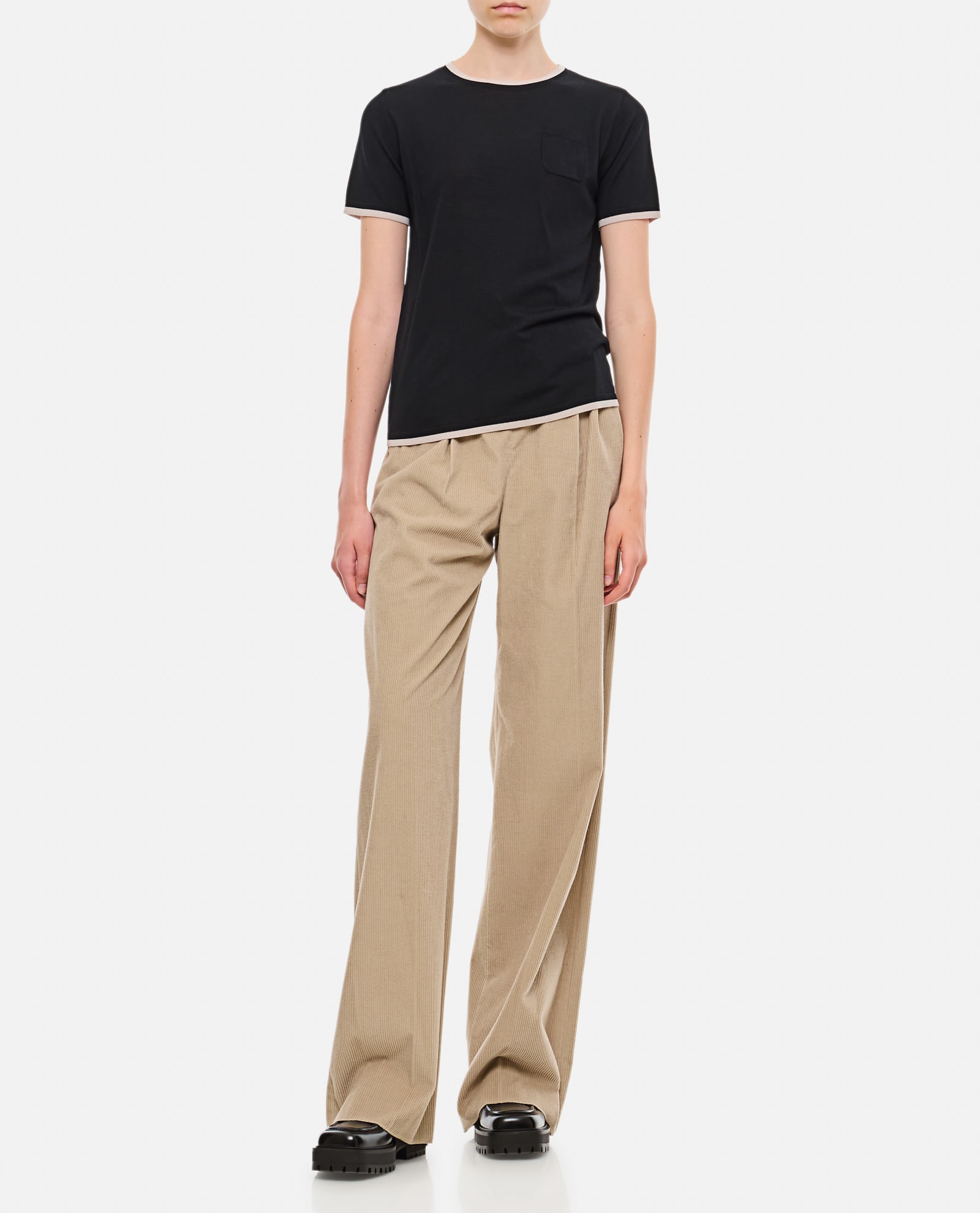 Shop 's Max Mara Egidio Wool T-shirt In Black