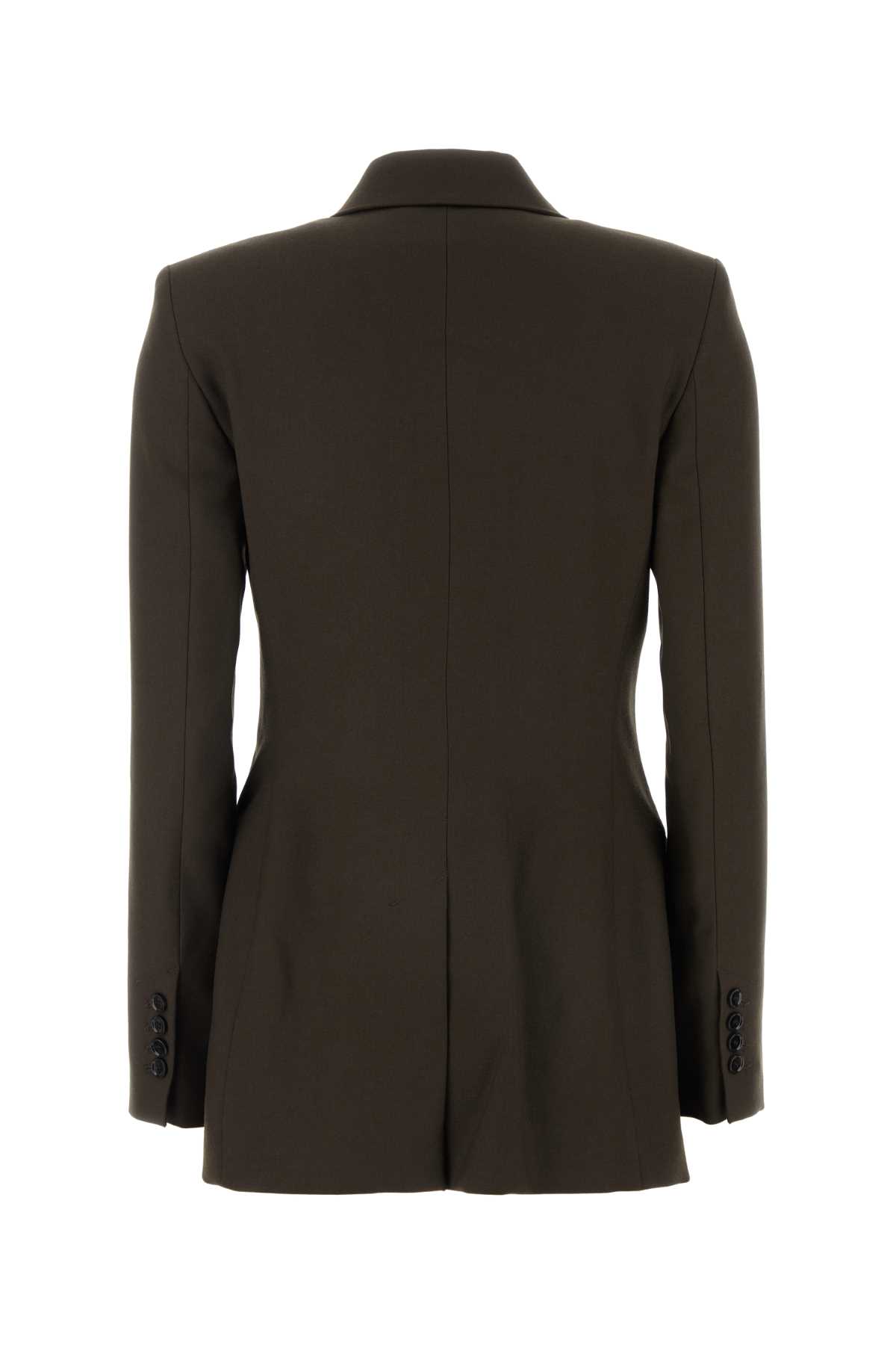 Shop Ami Alexandre Mattiussi Dark Brown Wool Blazer In Darkcoffee