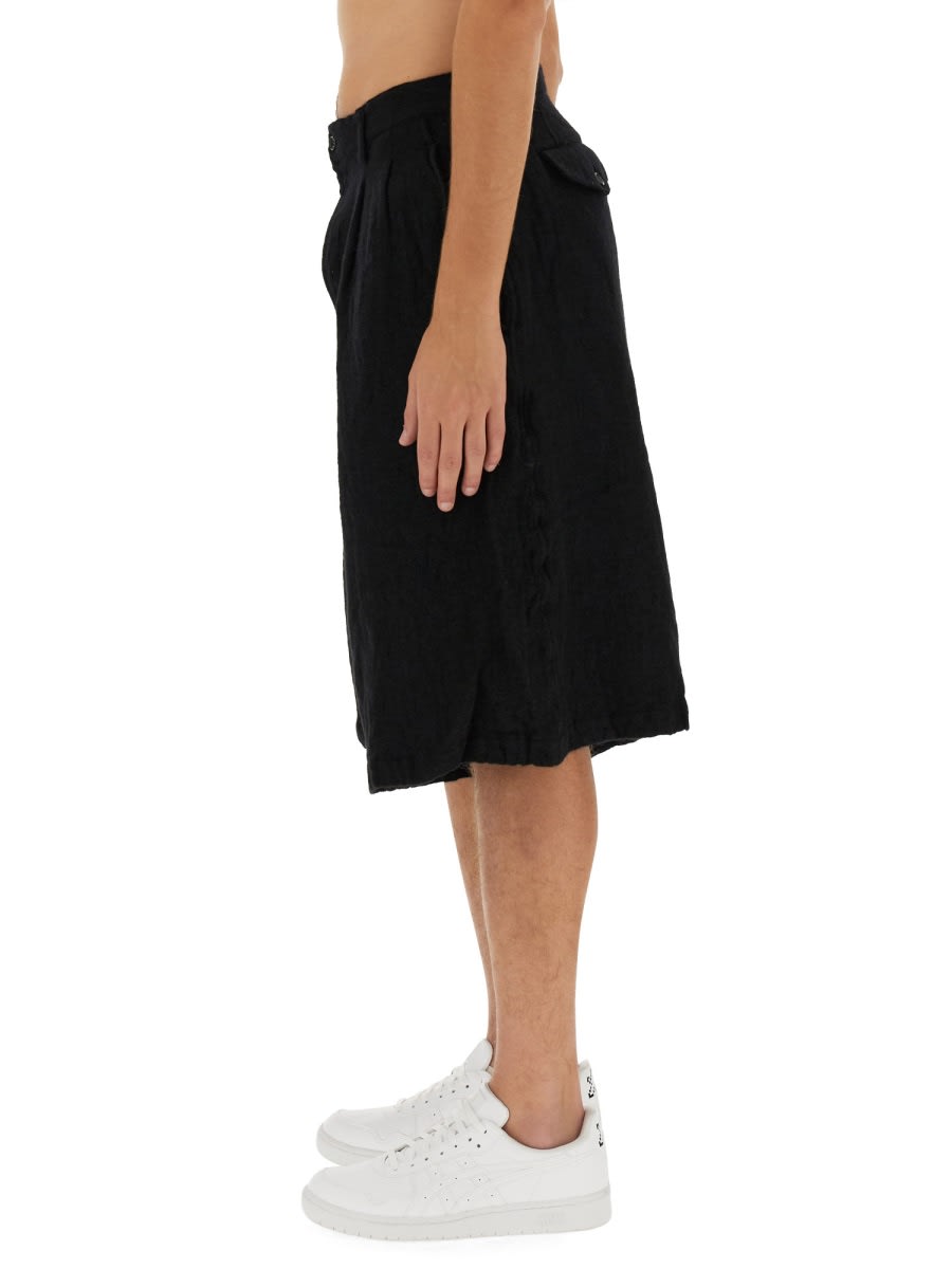 Shop Comme Des Garçons Shirt Oversize Bermuda Shorts In Black