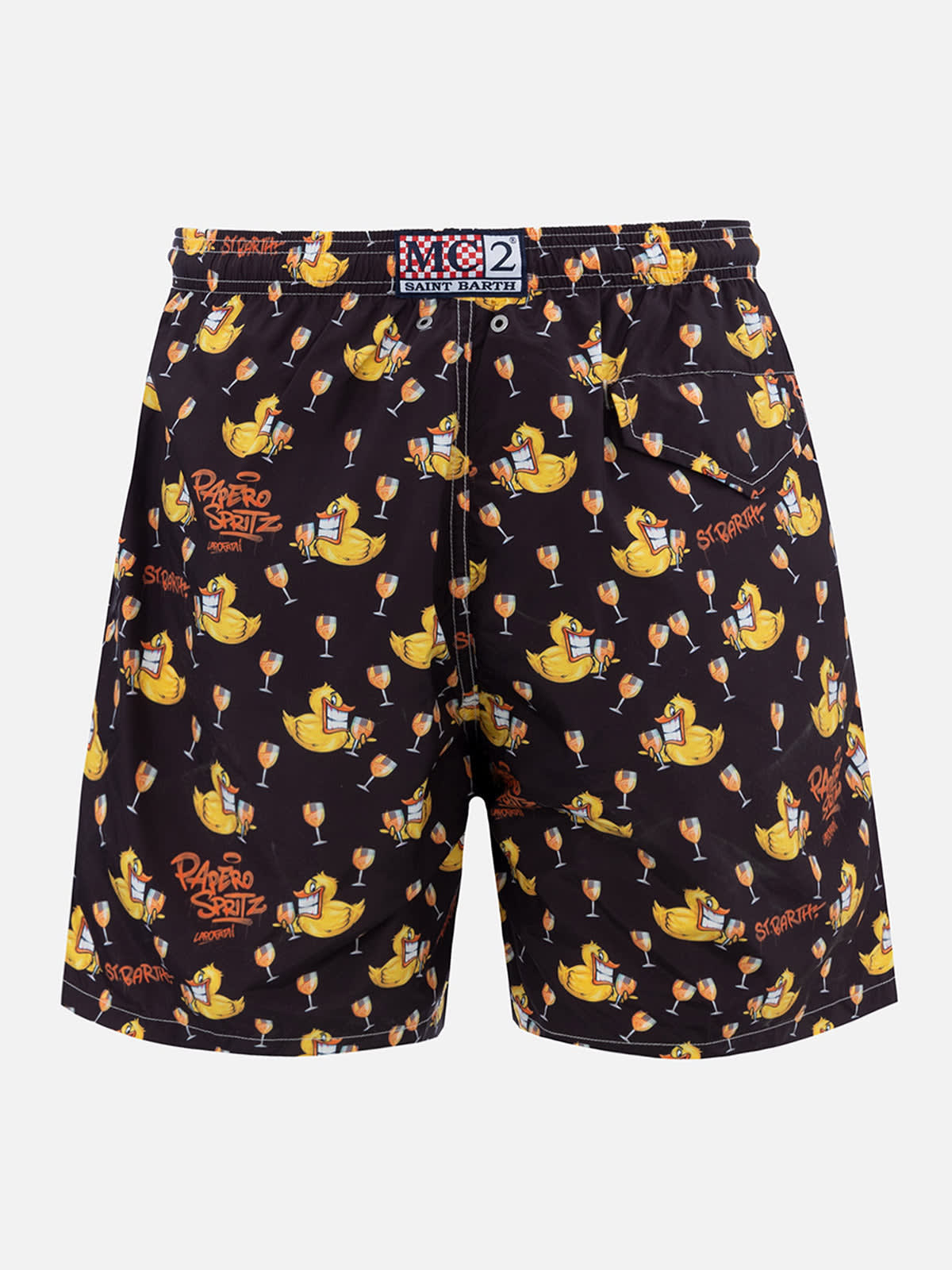 Mc2 Saint Barth X Crypto Puppets Lightning Swim Shorts In Black