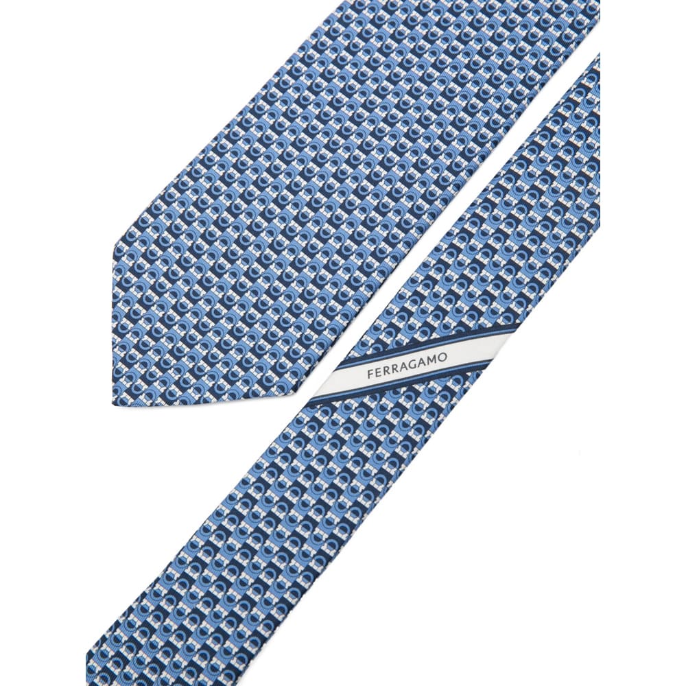 Ferragamo Gancini-patterned Tie In Multi