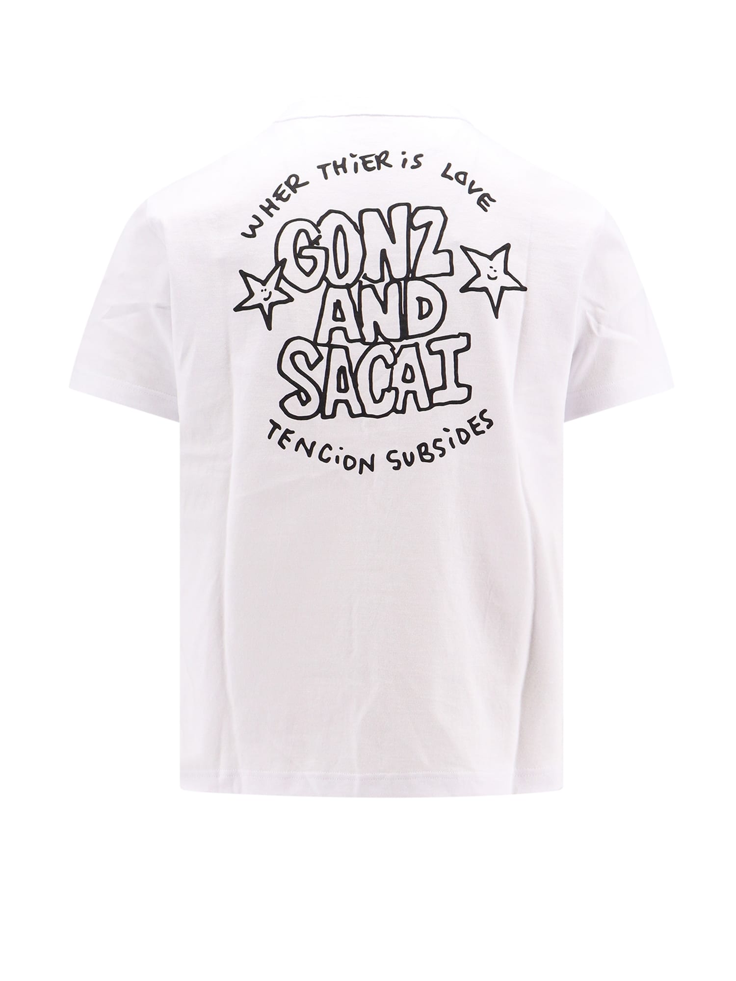 Shop Sacai T-shirt In White