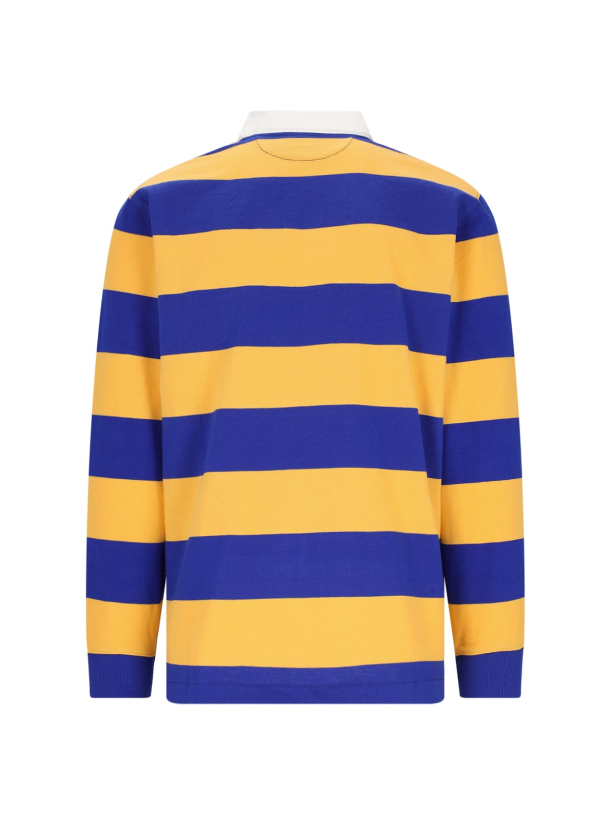 Shop Polo Ralph Lauren Striped Polo Shirt In Yellow