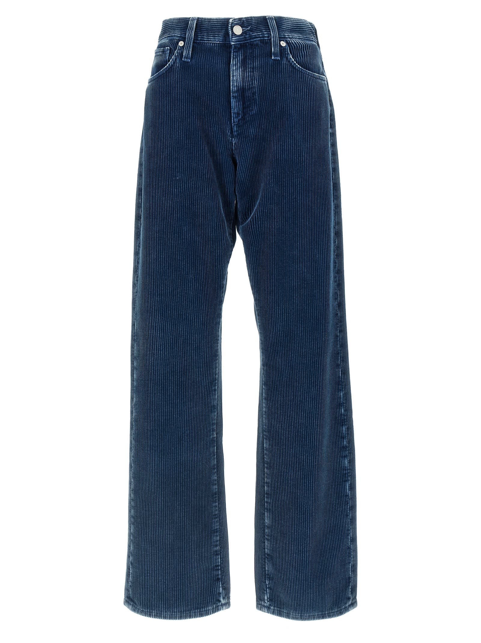 7 For All Mankind Corduroy Cotton Trousers In Blue