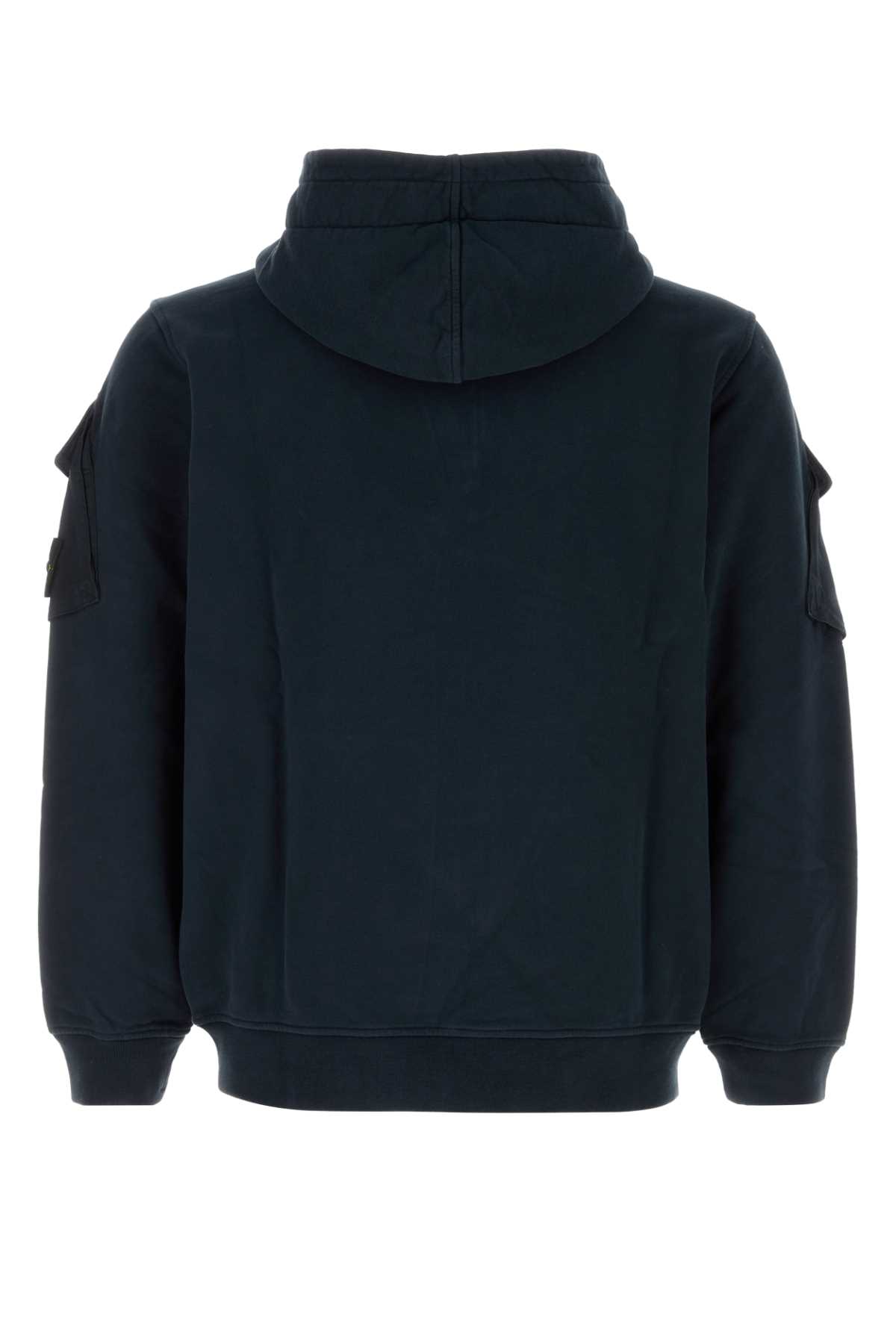 Stone Island Midnight Blue Cotton Sweatshirt In Blue