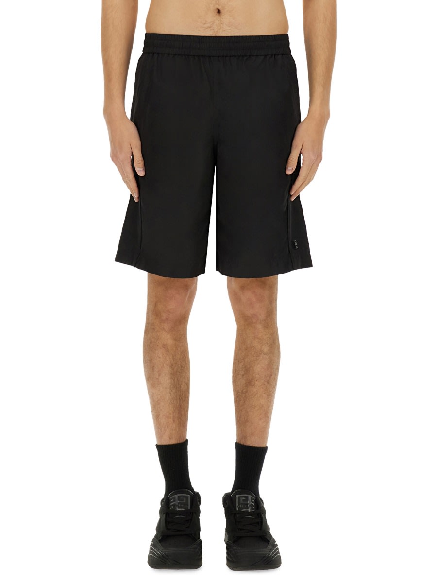 Givenchy Relaxed Fit Activewear Shorts In Recycled Fabric In Black