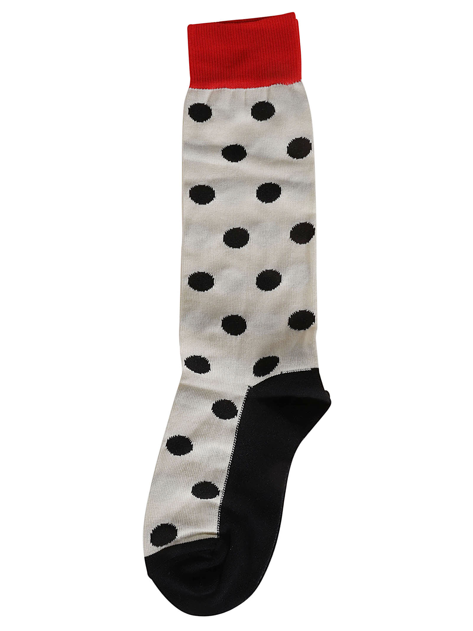 Shop Marni Colorblock Polka Dot Socks In Multicolor