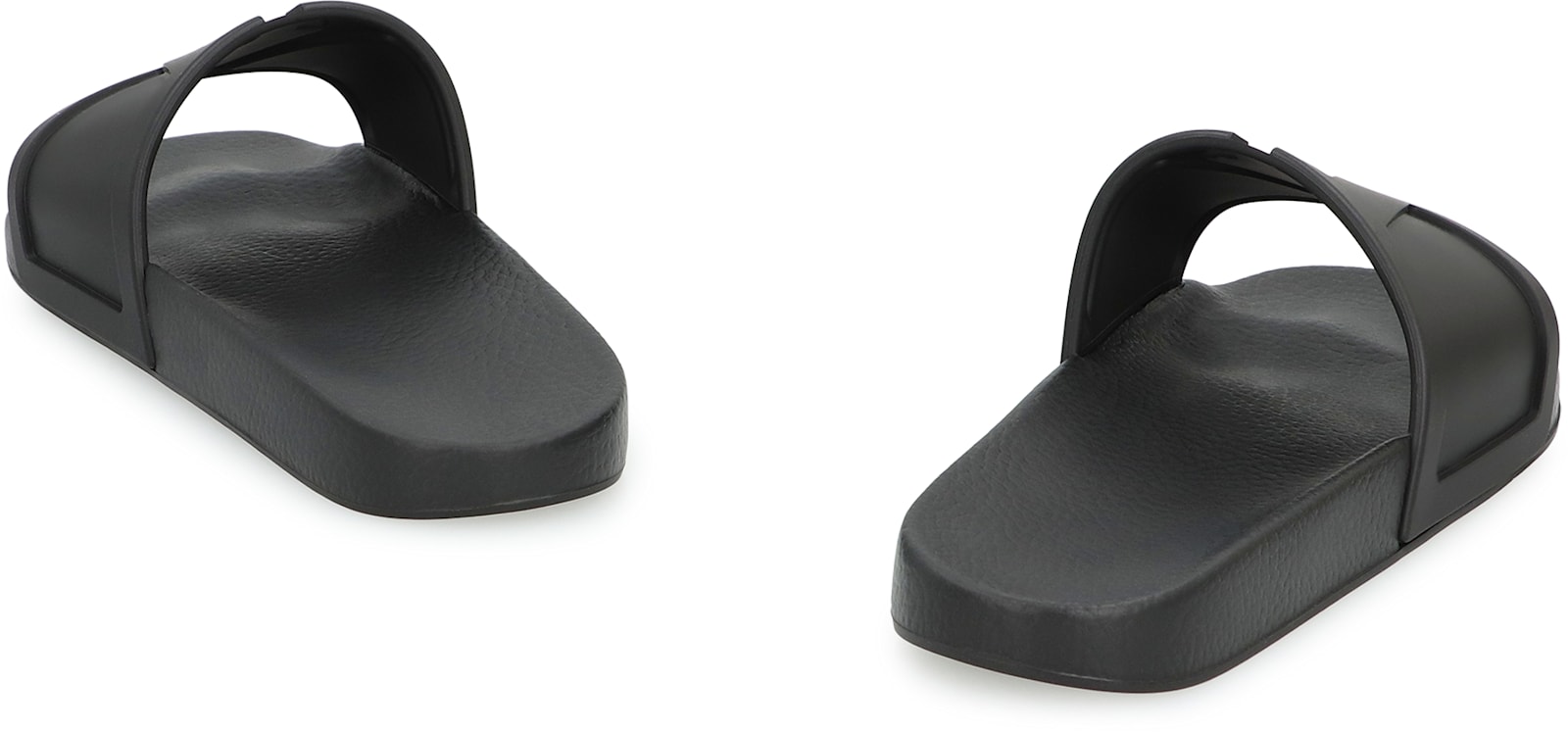 Valentino Coolside Rubber Slides In Black