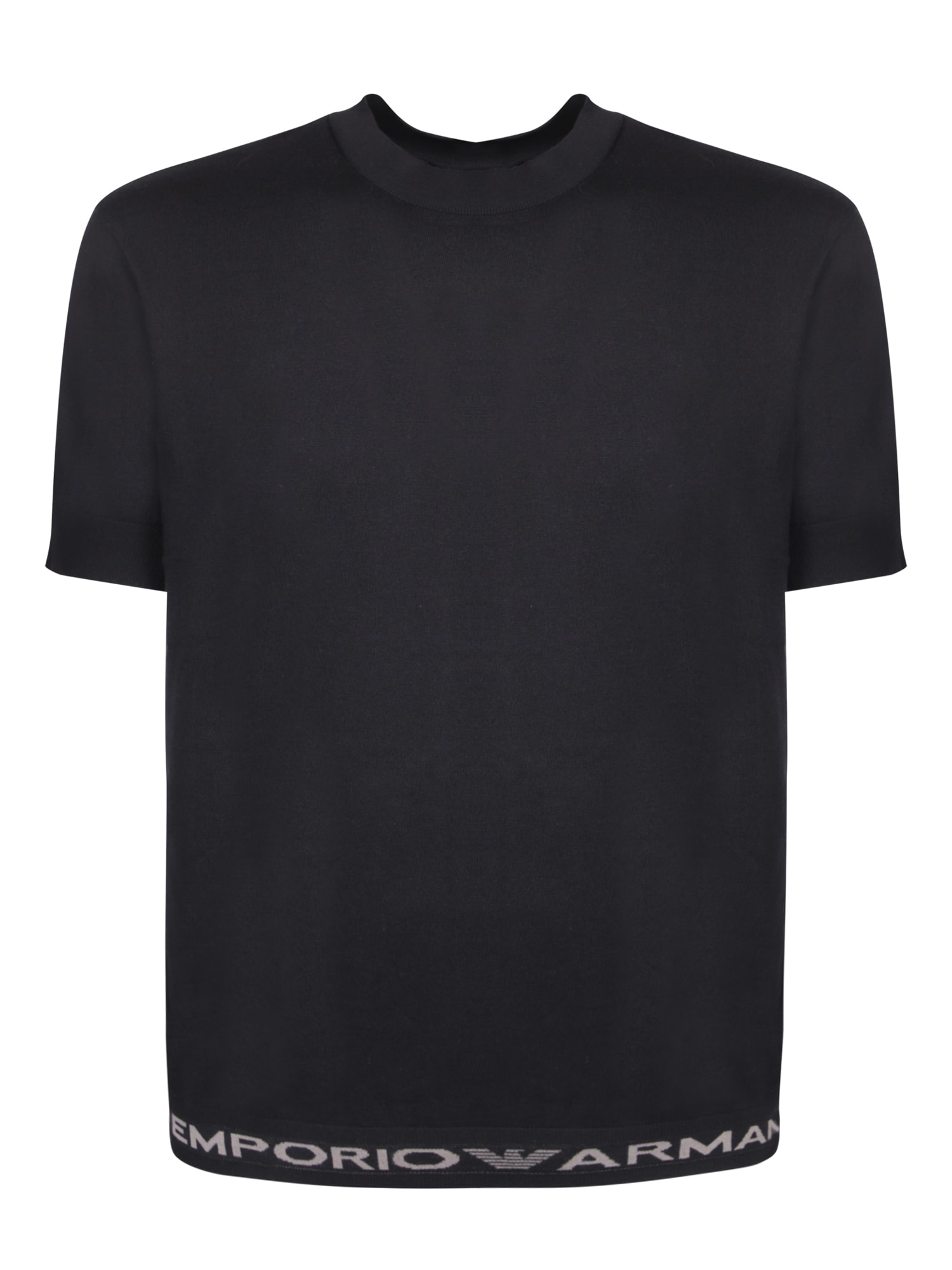 Emporio Armani Knit Profiles Black T-shirt